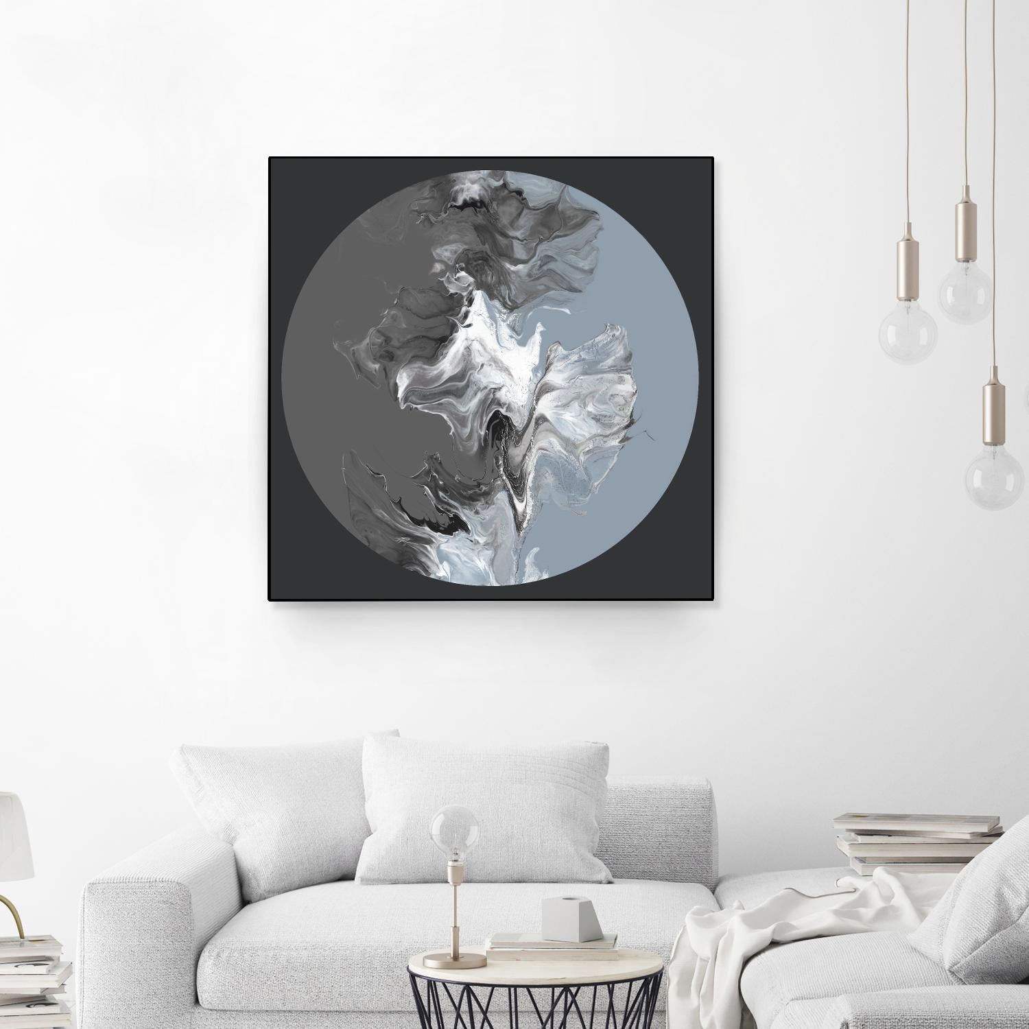 Centered Composed II by Eva Watts on GIANT ART - gray shapes round