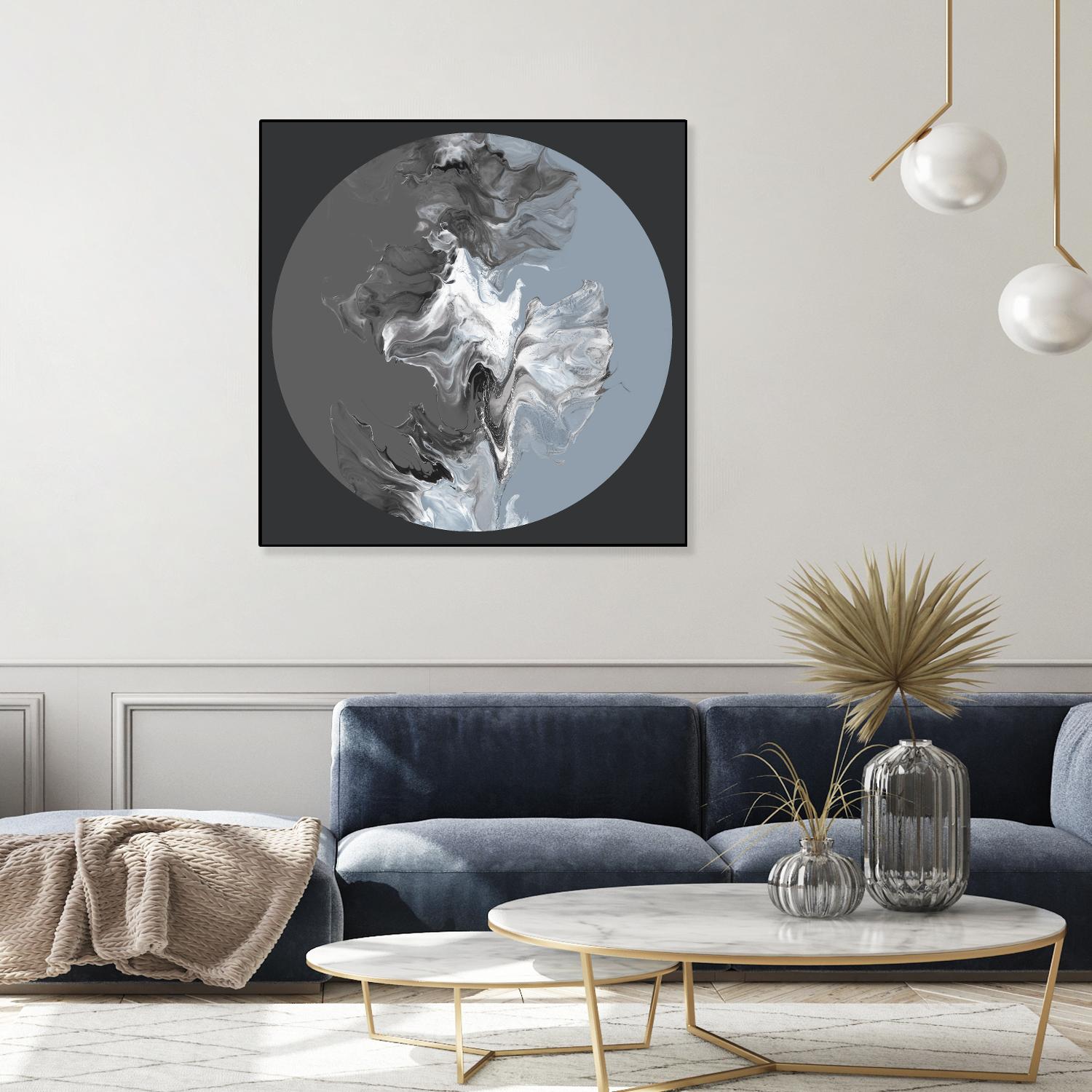 Centered Composed II by Eva Watts on GIANT ART - gray shapes round