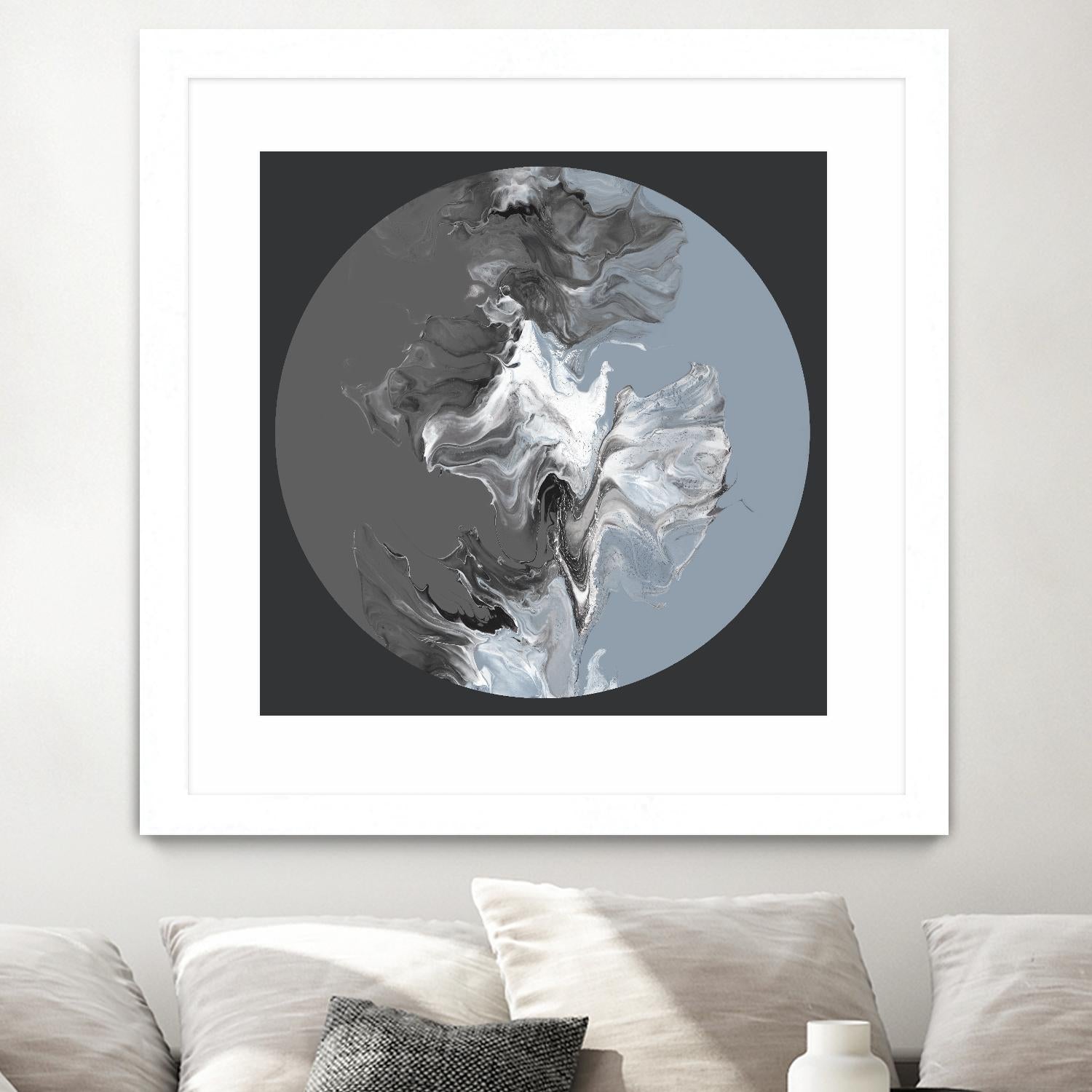 Centered Composed II by Eva Watts on GIANT ART - gray shapes round