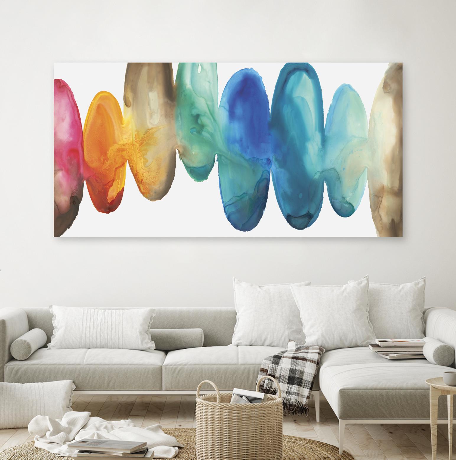 Here We Go by Eva Watts on GIANT ART - blue abstract