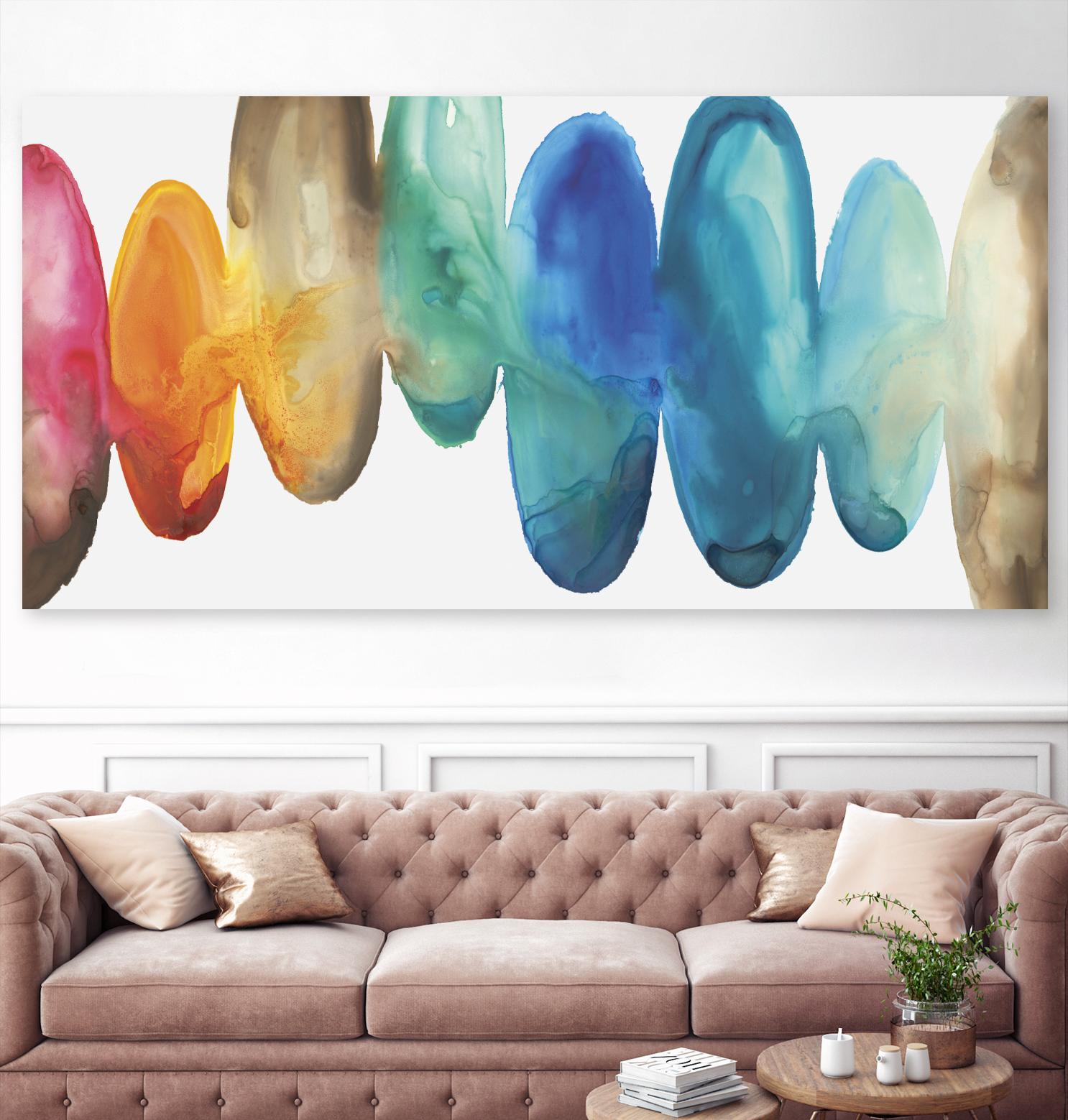 Here We Go by Eva Watts on GIANT ART - blue abstract