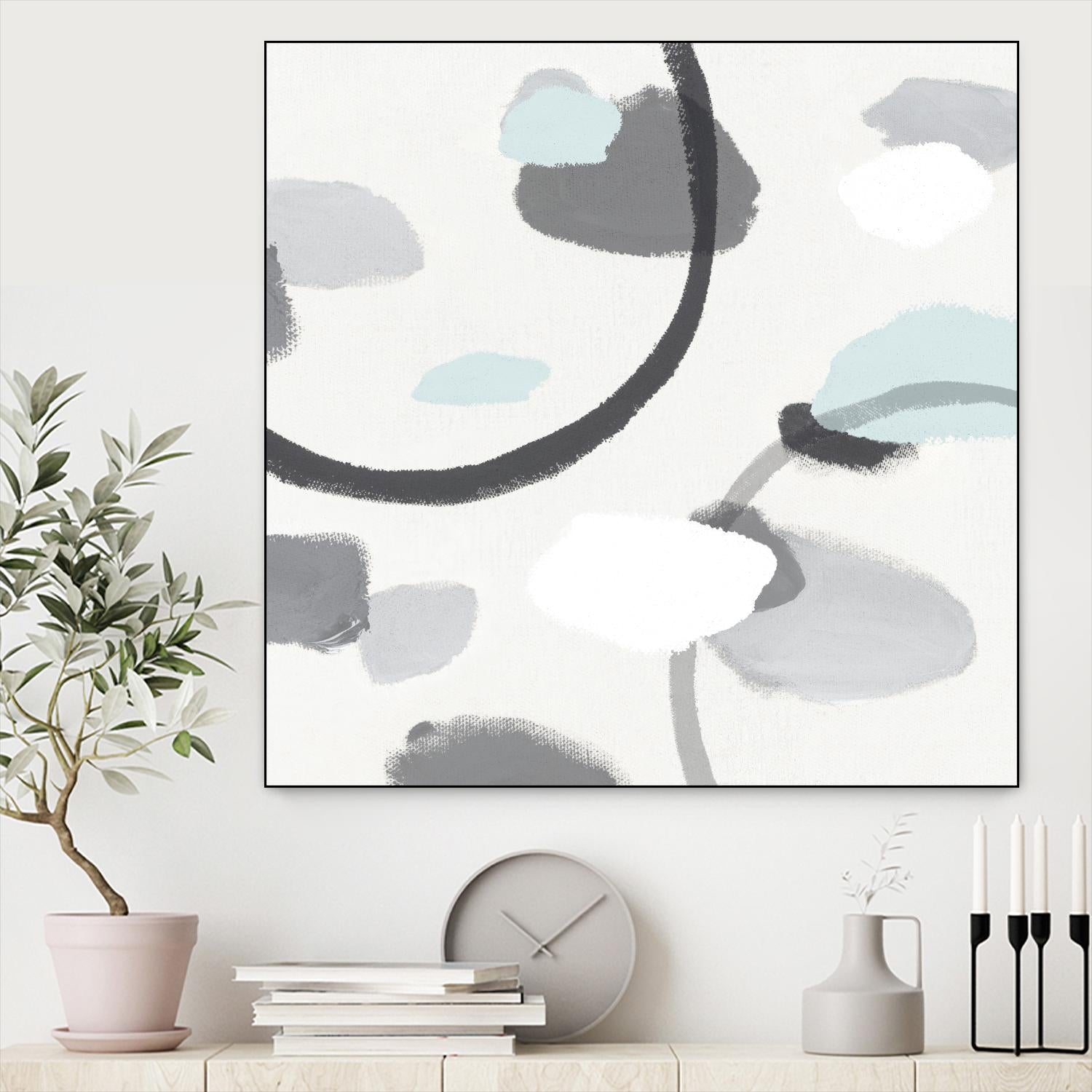 Grey I by Isabelle Z on GIANT ART - grey abstract