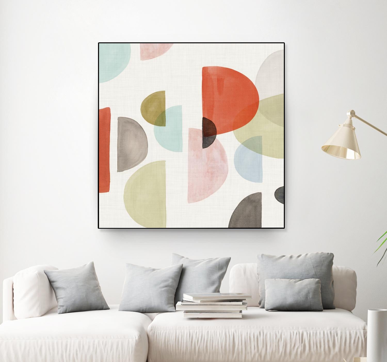 Dot Com I by Isabelle Z on GIANT ART - red abstract