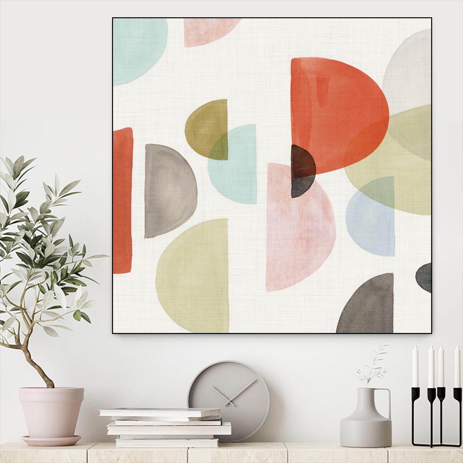 Dot Com I by Isabelle Z on GIANT ART - red abstract