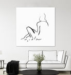 Facade II by Isabelle Z on GIANT ART - white linear drawing