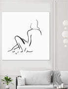 Facade II by Isabelle Z on GIANT ART - white linear drawing