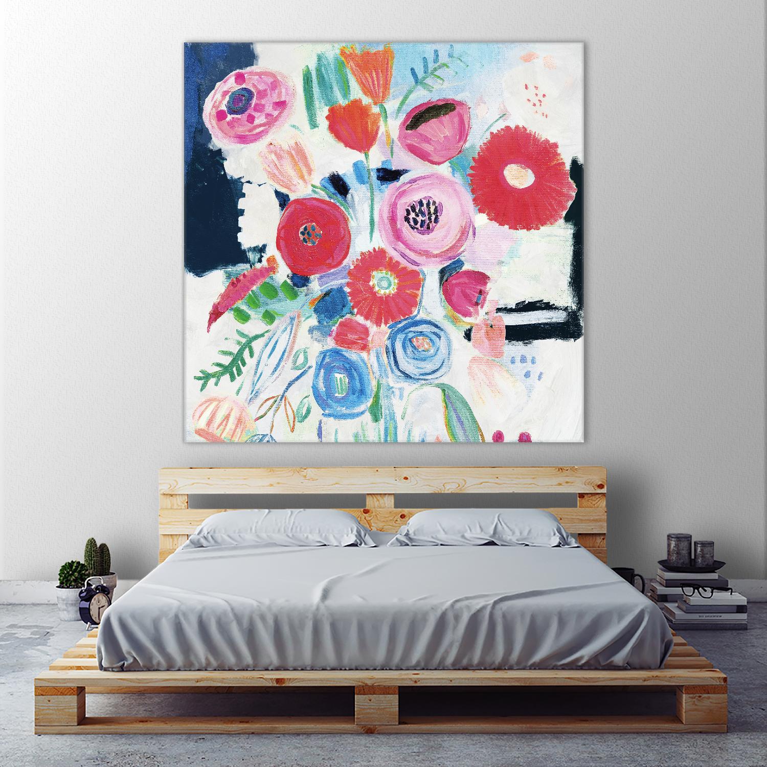 Fresh Florals II by Farida Zaman on GIANT ART - white floral