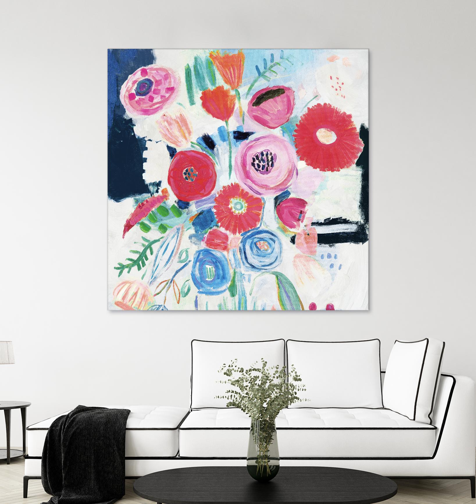 Fresh Florals II by Farida Zaman on GIANT ART - white floral