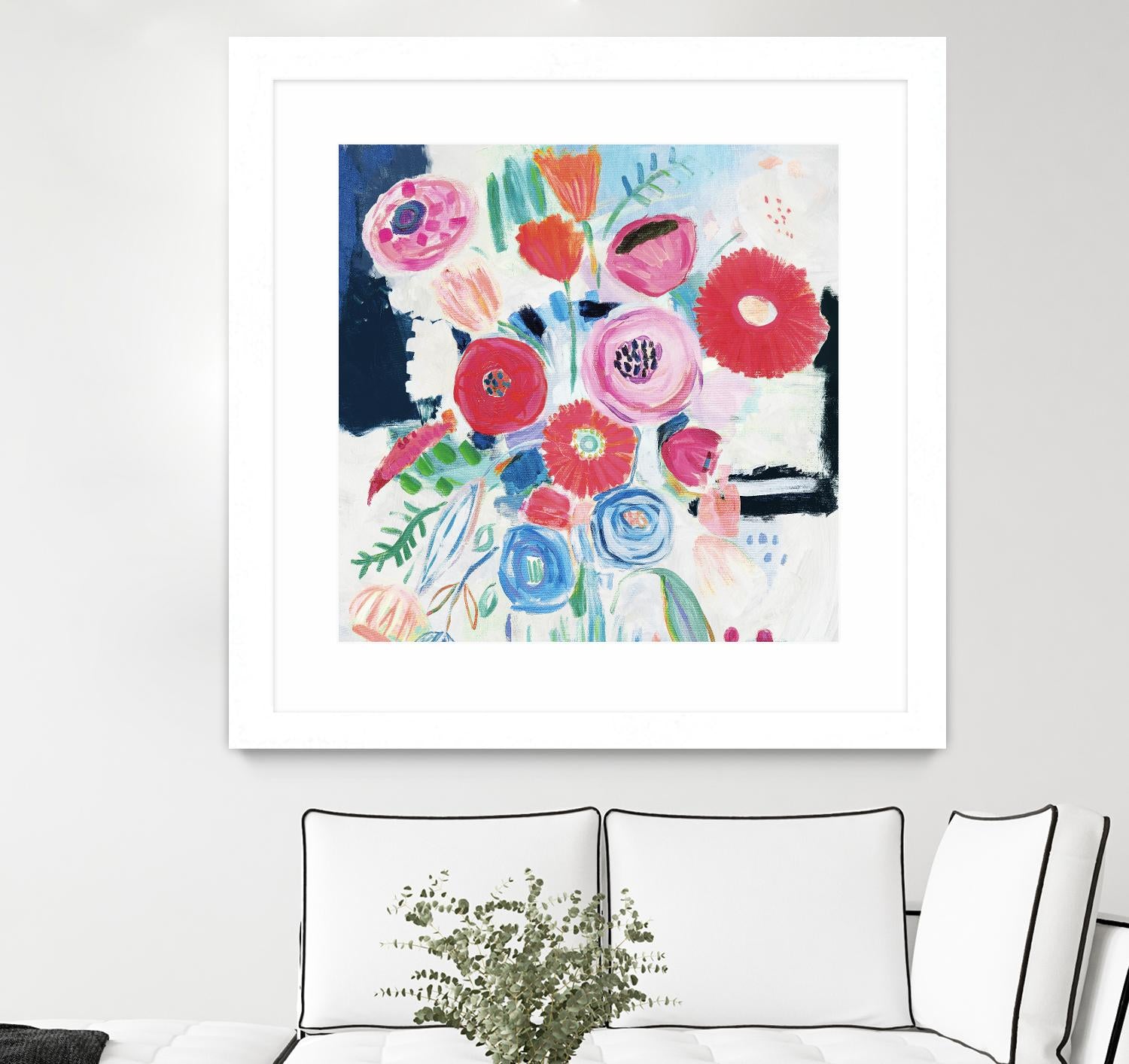 Fresh Florals II by Farida Zaman on GIANT ART - white floral