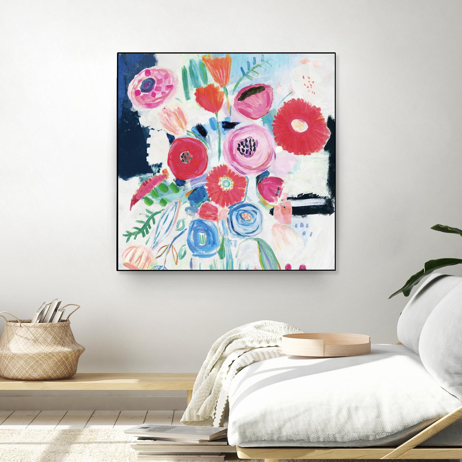 Fresh Florals II by Farida Zaman on GIANT ART - white floral