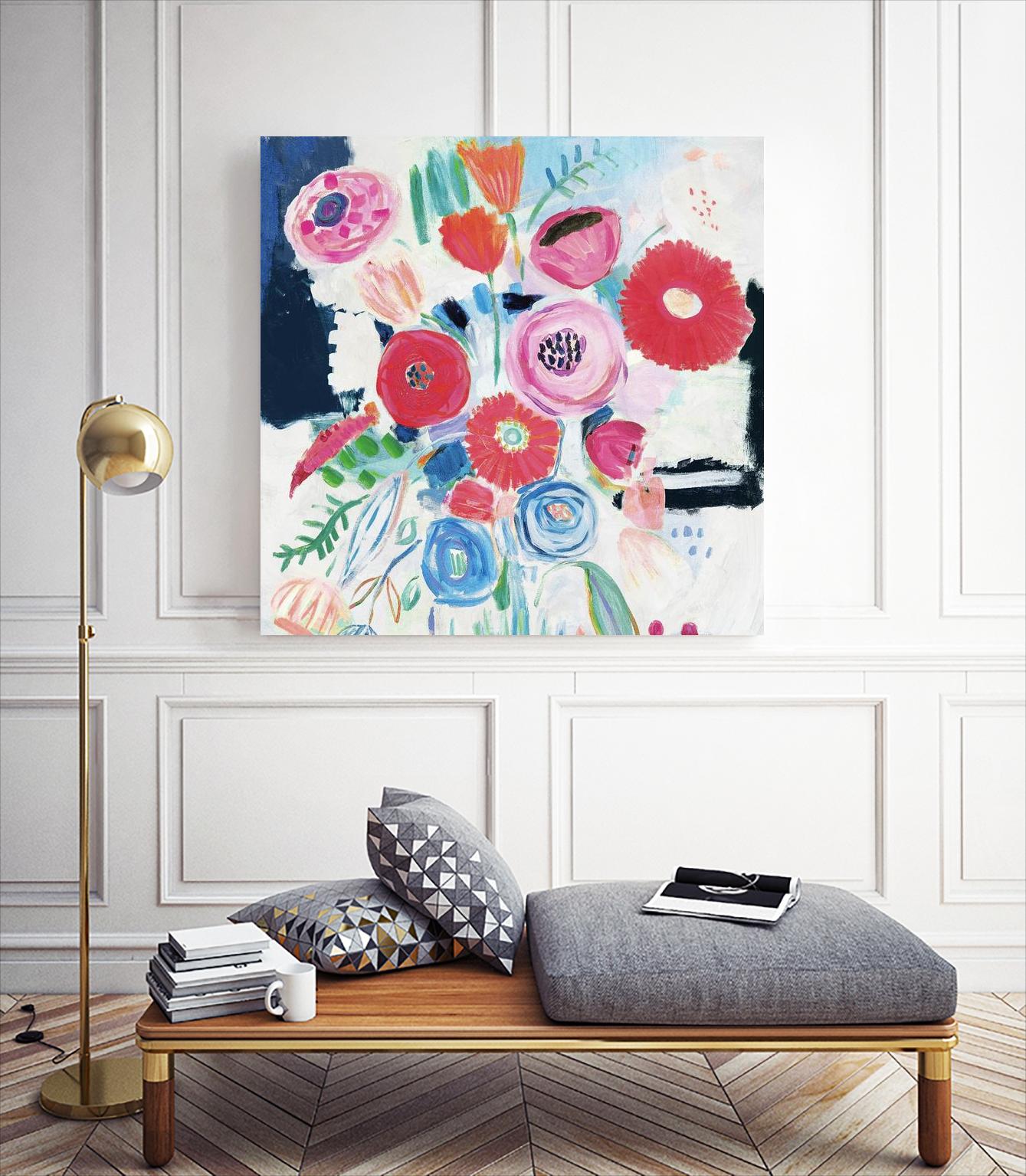 Fresh Florals II by Farida Zaman on GIANT ART - white floral