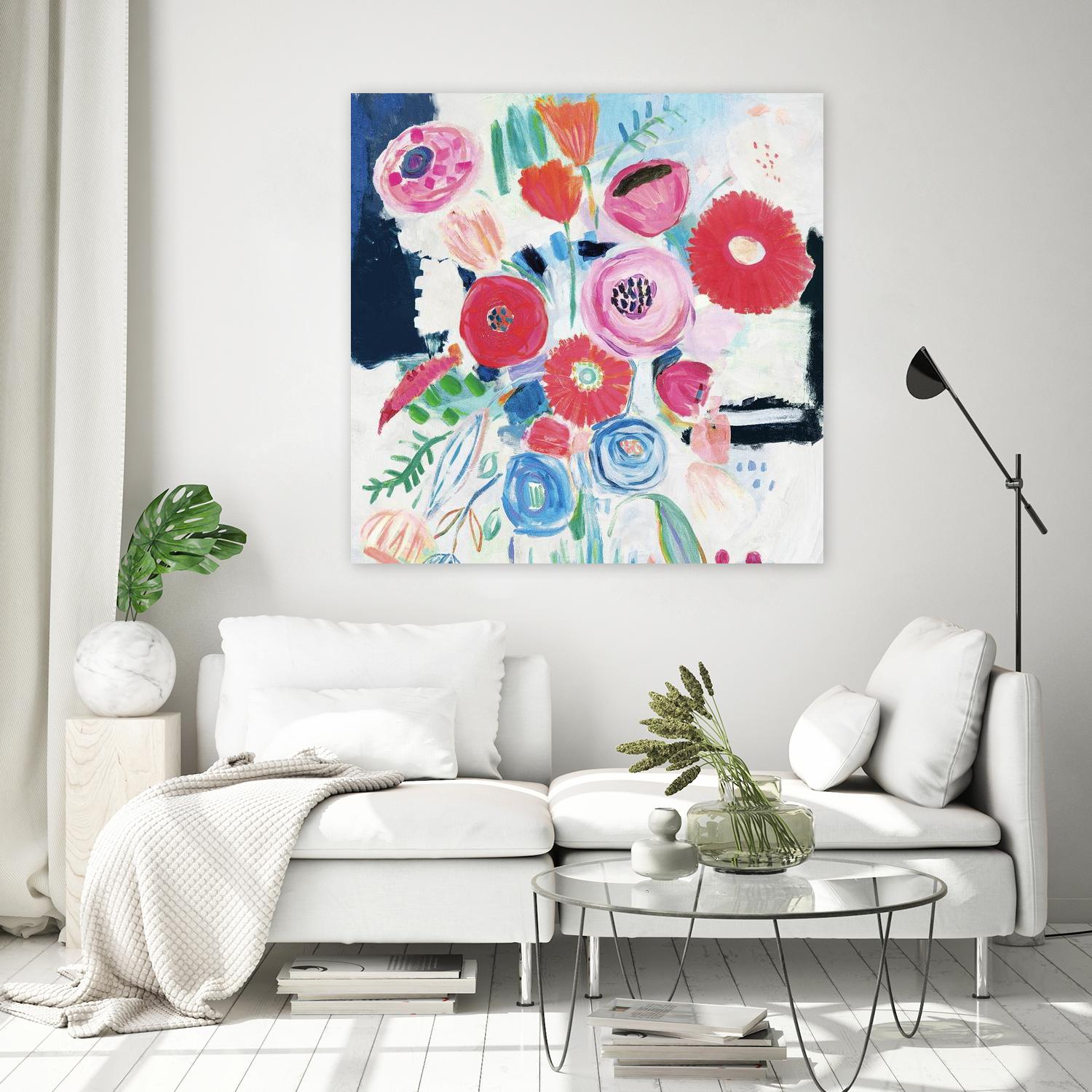 Fresh Florals II by Farida Zaman on GIANT ART - white floral