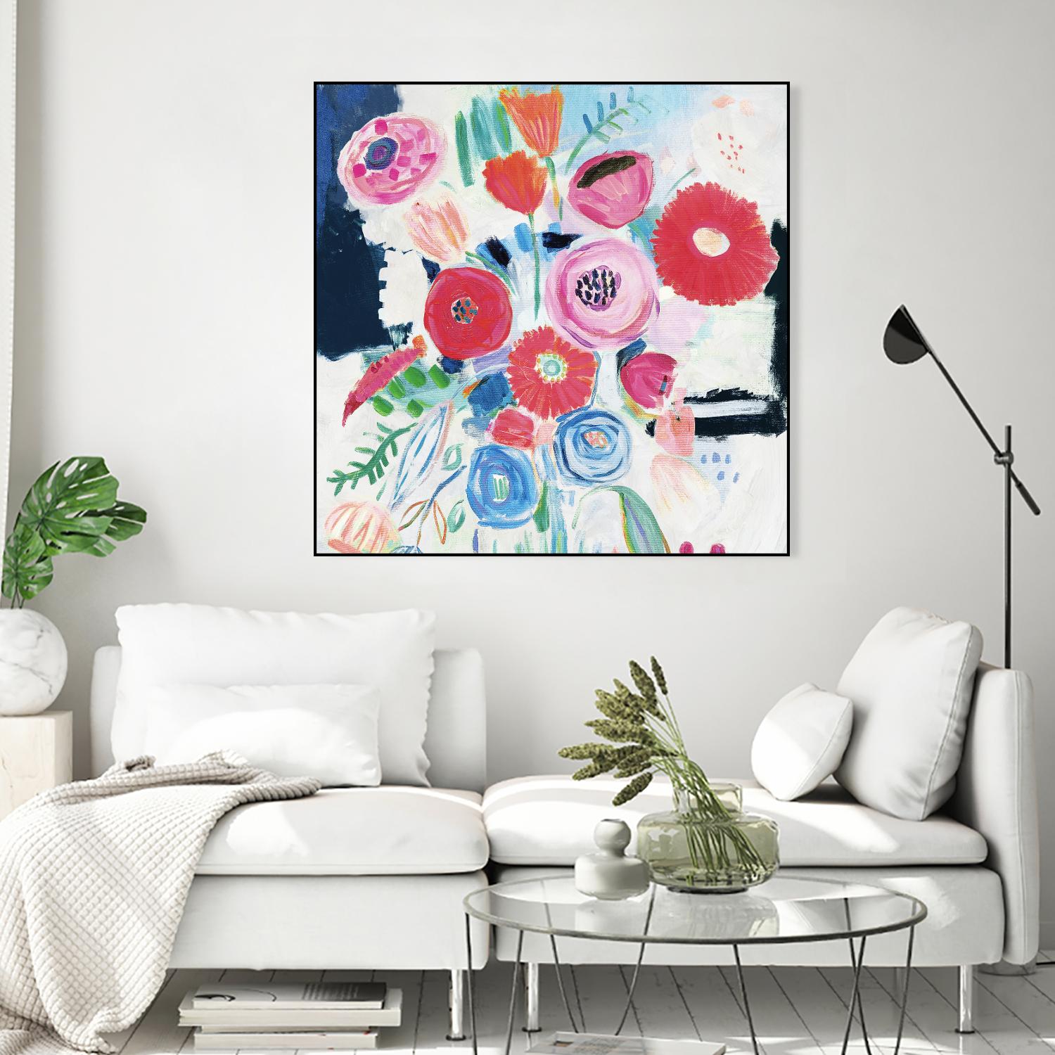Fresh Florals II by Farida Zaman on GIANT ART - white floral