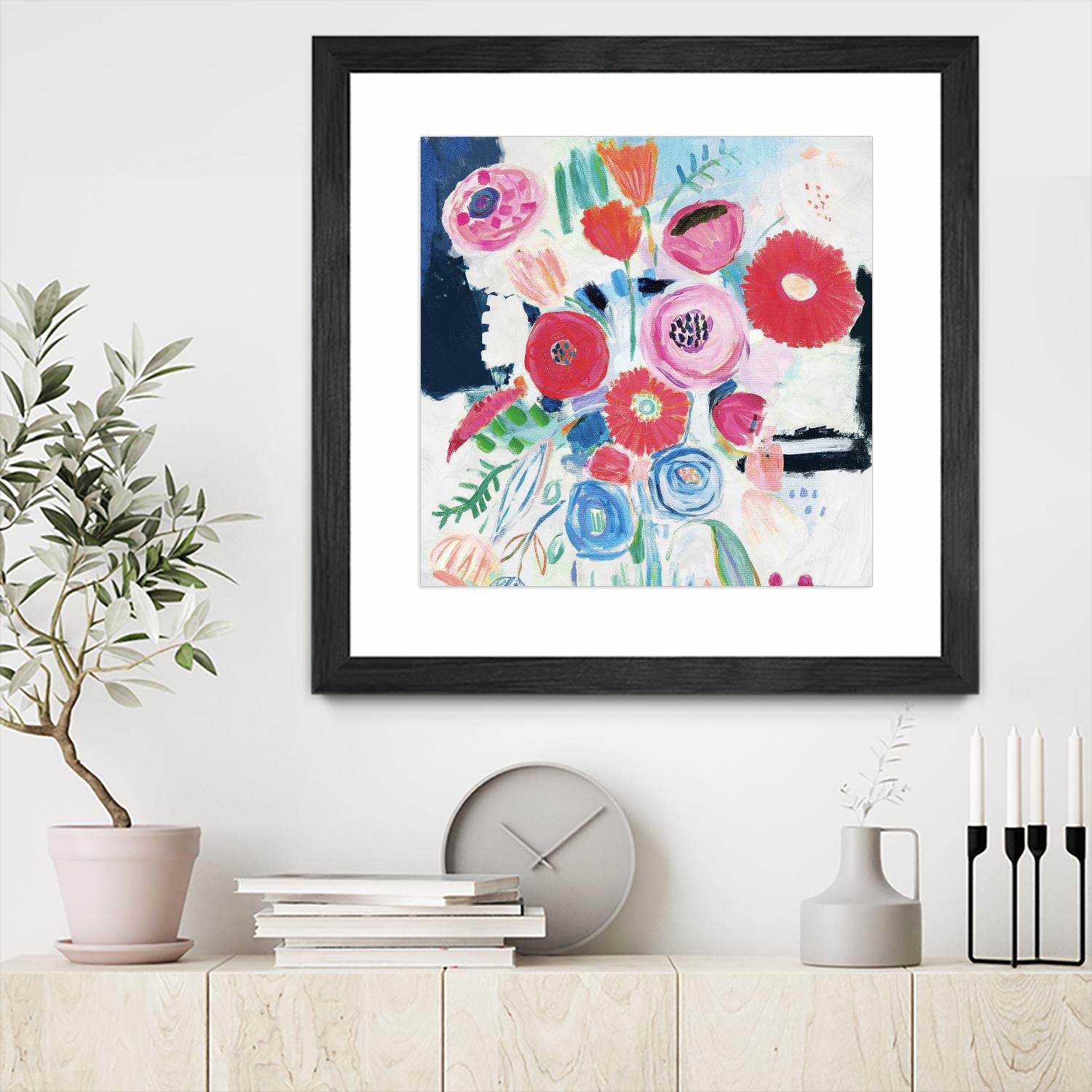 Fresh Florals II by Farida Zaman on GIANT ART - white floral