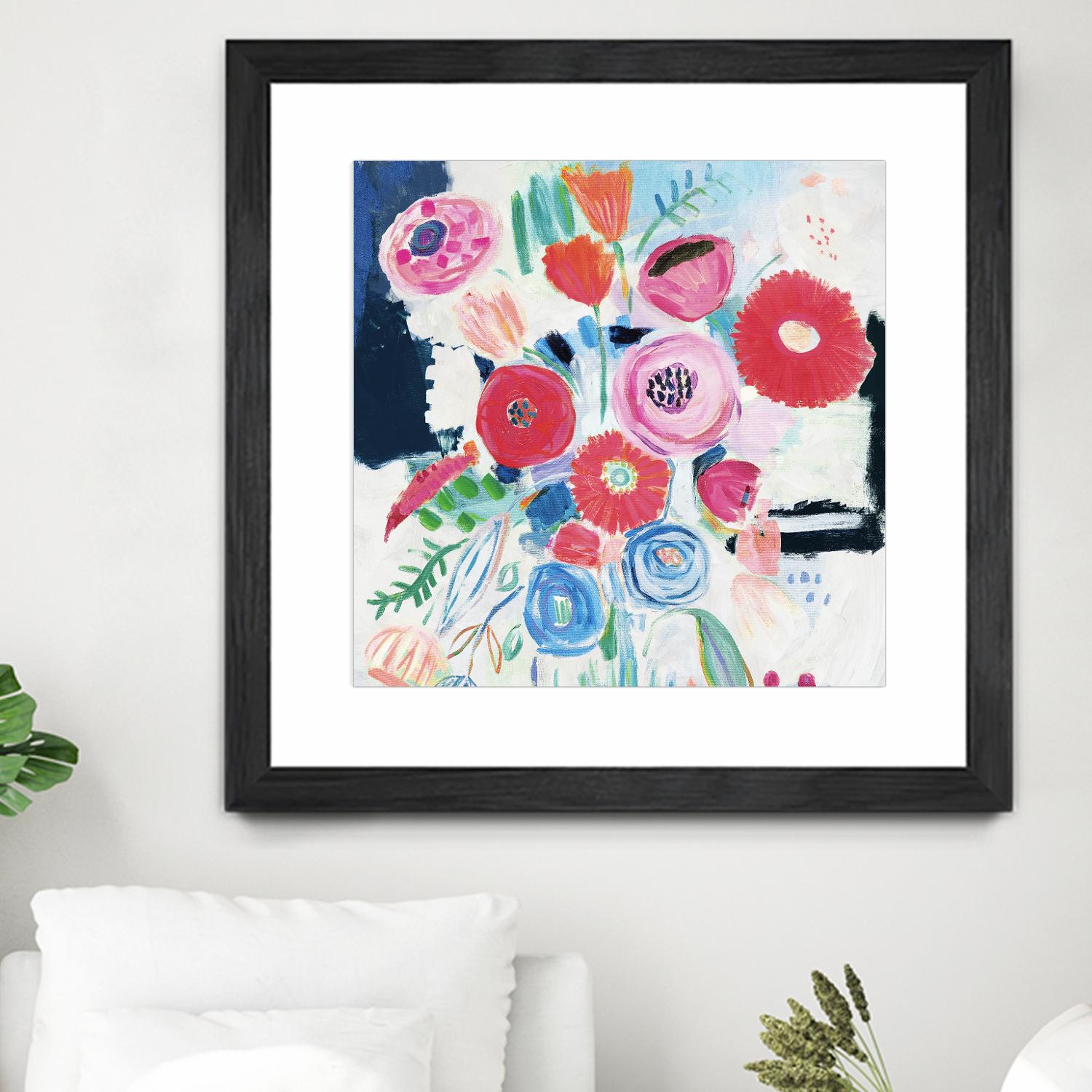 Fresh Florals II by Farida Zaman on GIANT ART - white floral