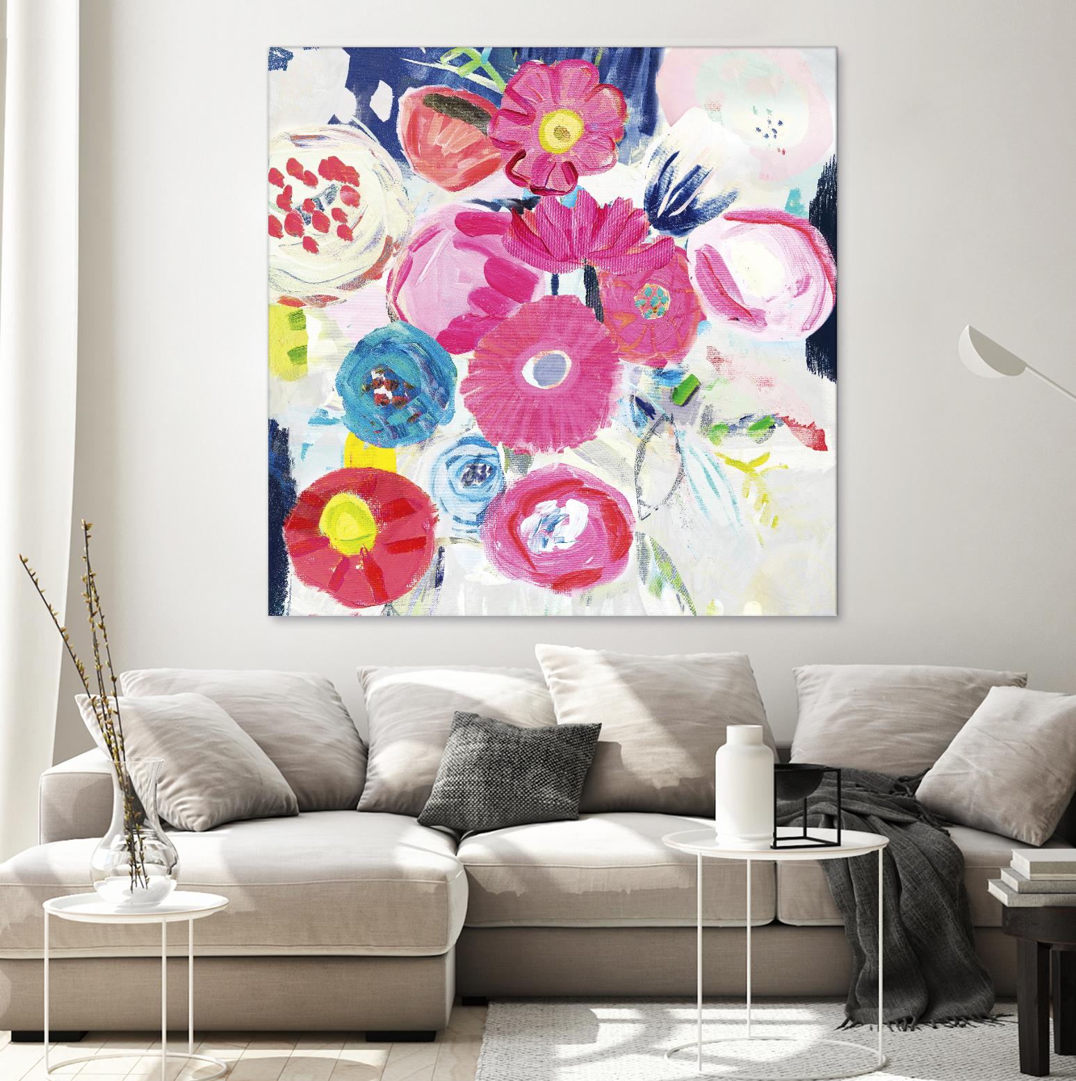 Fresh Florals III by Farida Zaman on GIANT ART - white floral