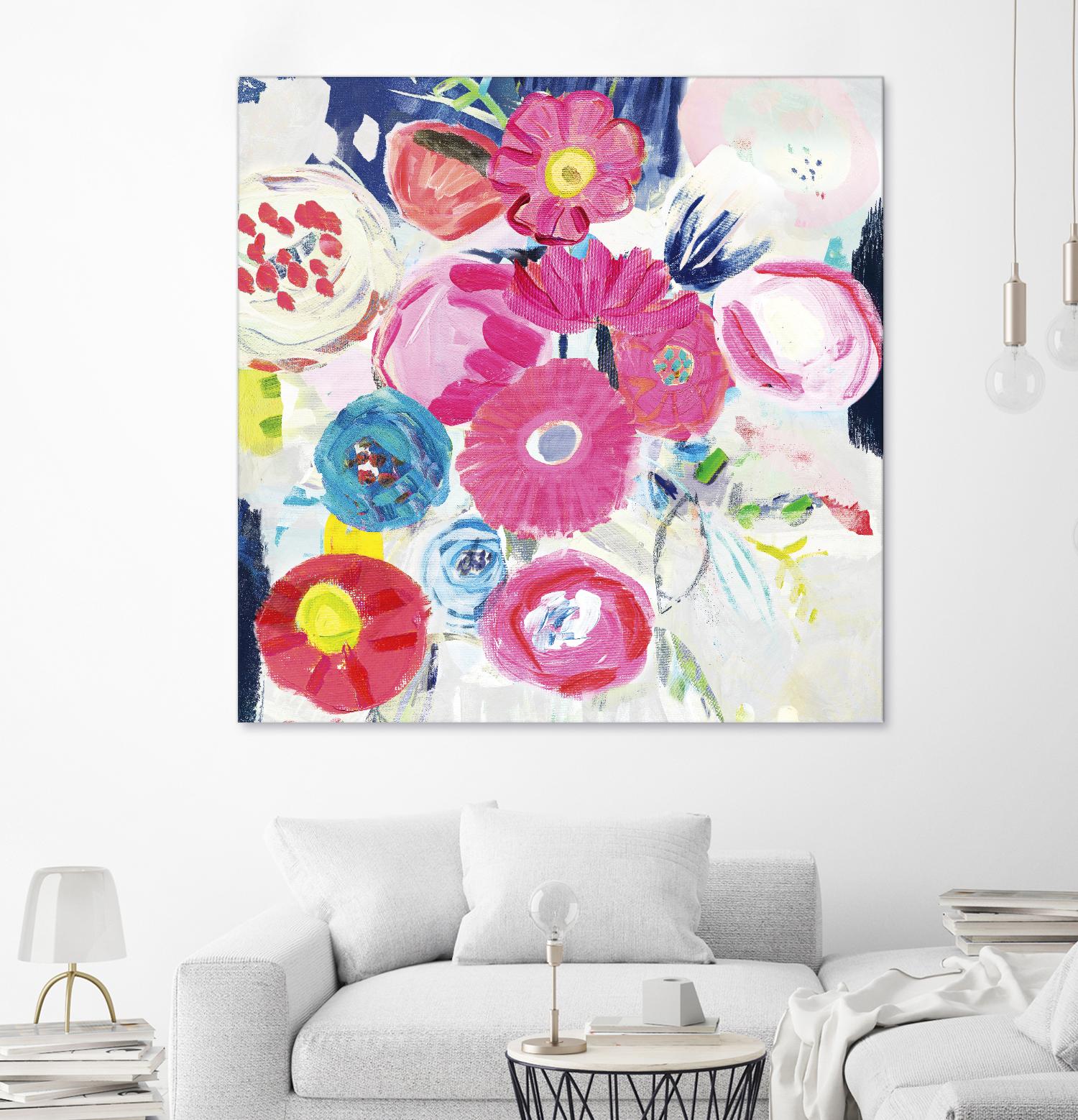 Fresh Florals III by Farida Zaman on GIANT ART - white floral