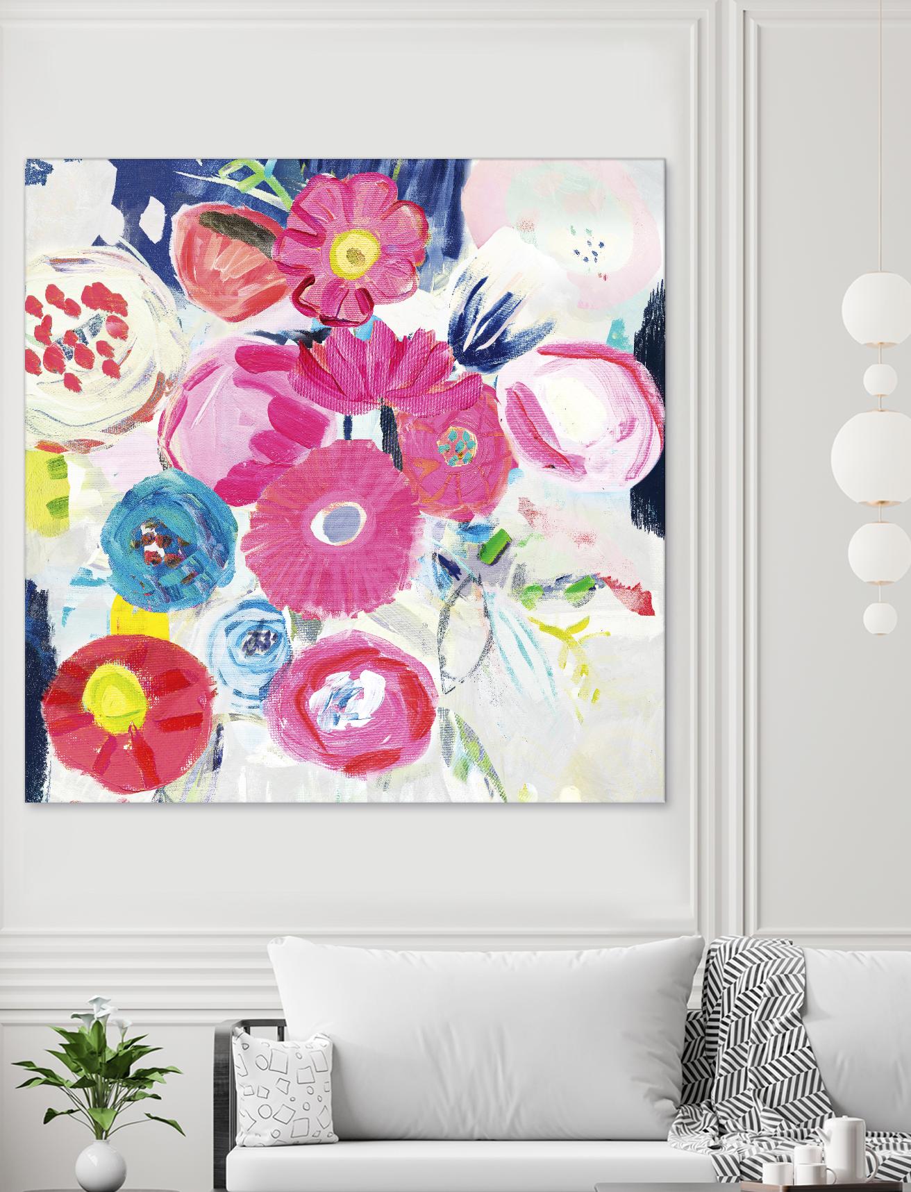 Fresh Florals III by Farida Zaman on GIANT ART - white floral