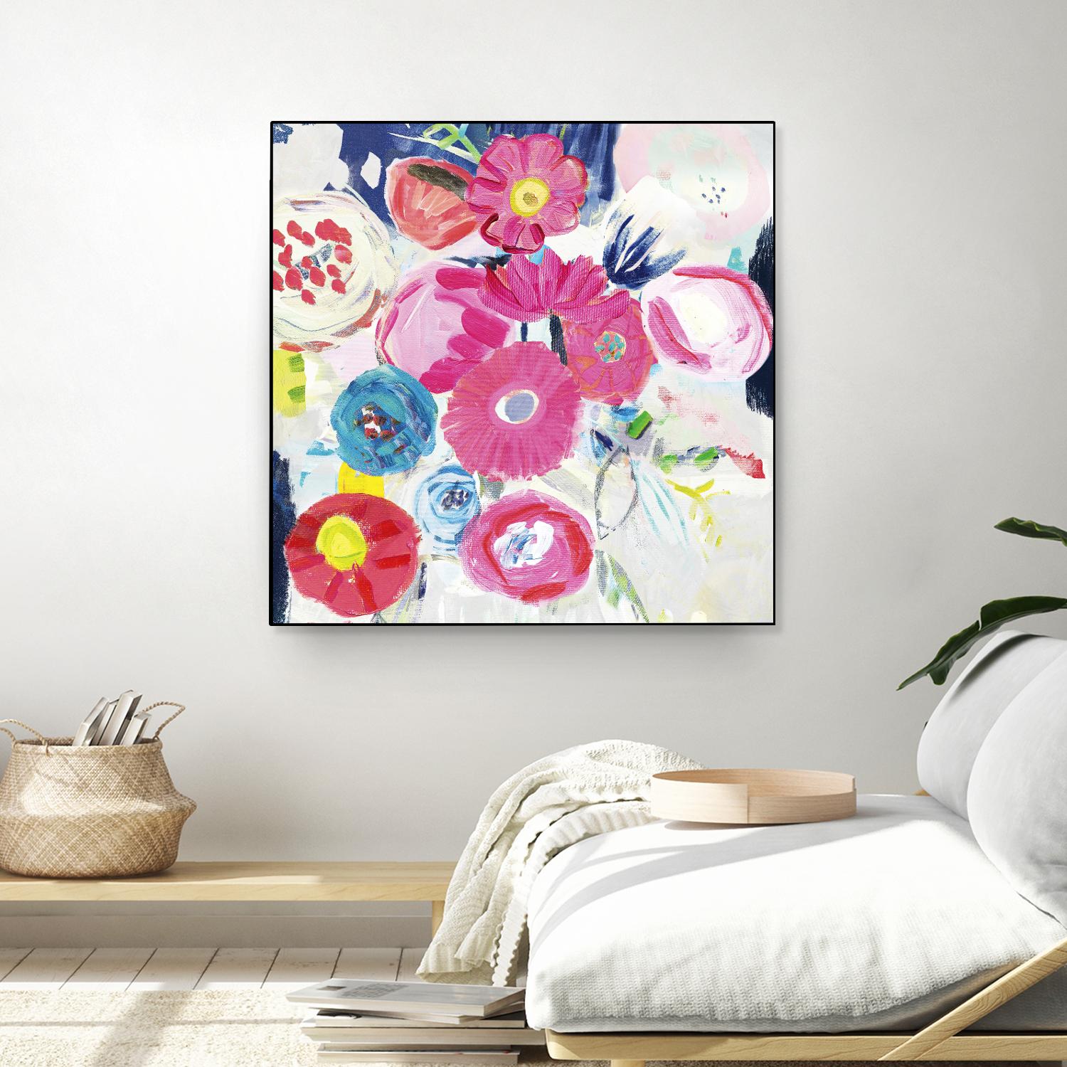 Fresh Florals III by Farida Zaman on GIANT ART - white floral