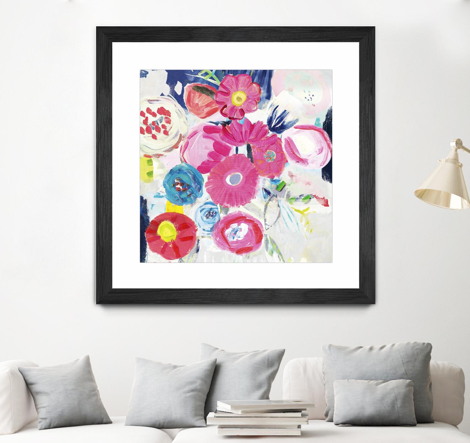 Fresh Florals III by Farida Zaman on GIANT ART - white floral