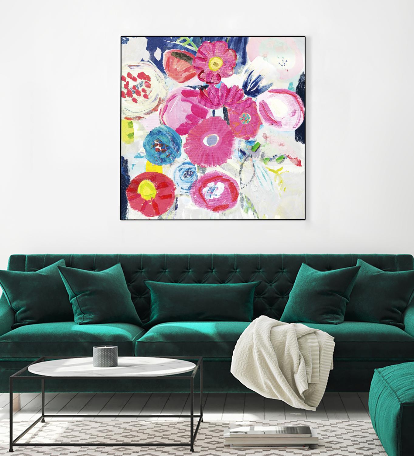 Fresh Florals III by Farida Zaman on GIANT ART - white floral