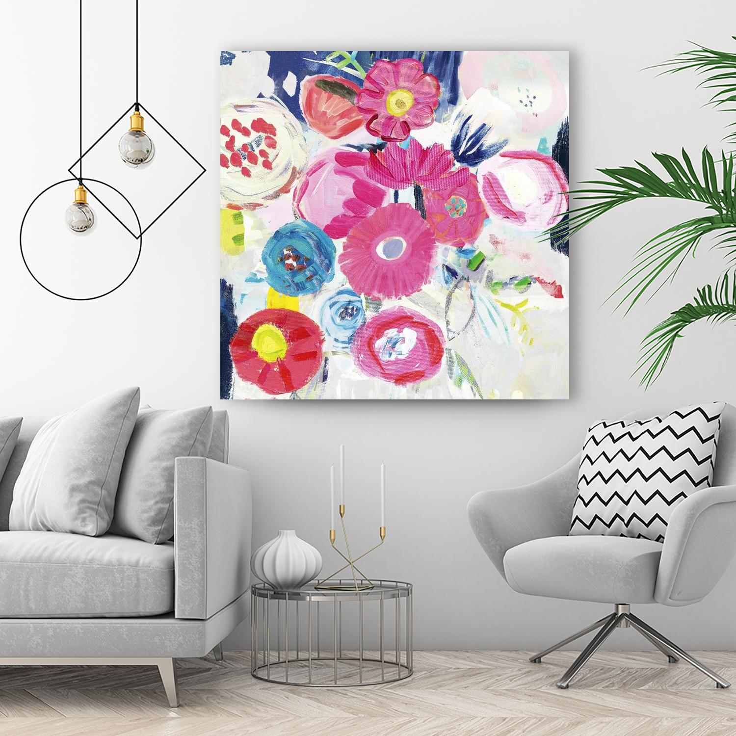 Fresh Florals III by Farida Zaman on GIANT ART - white floral