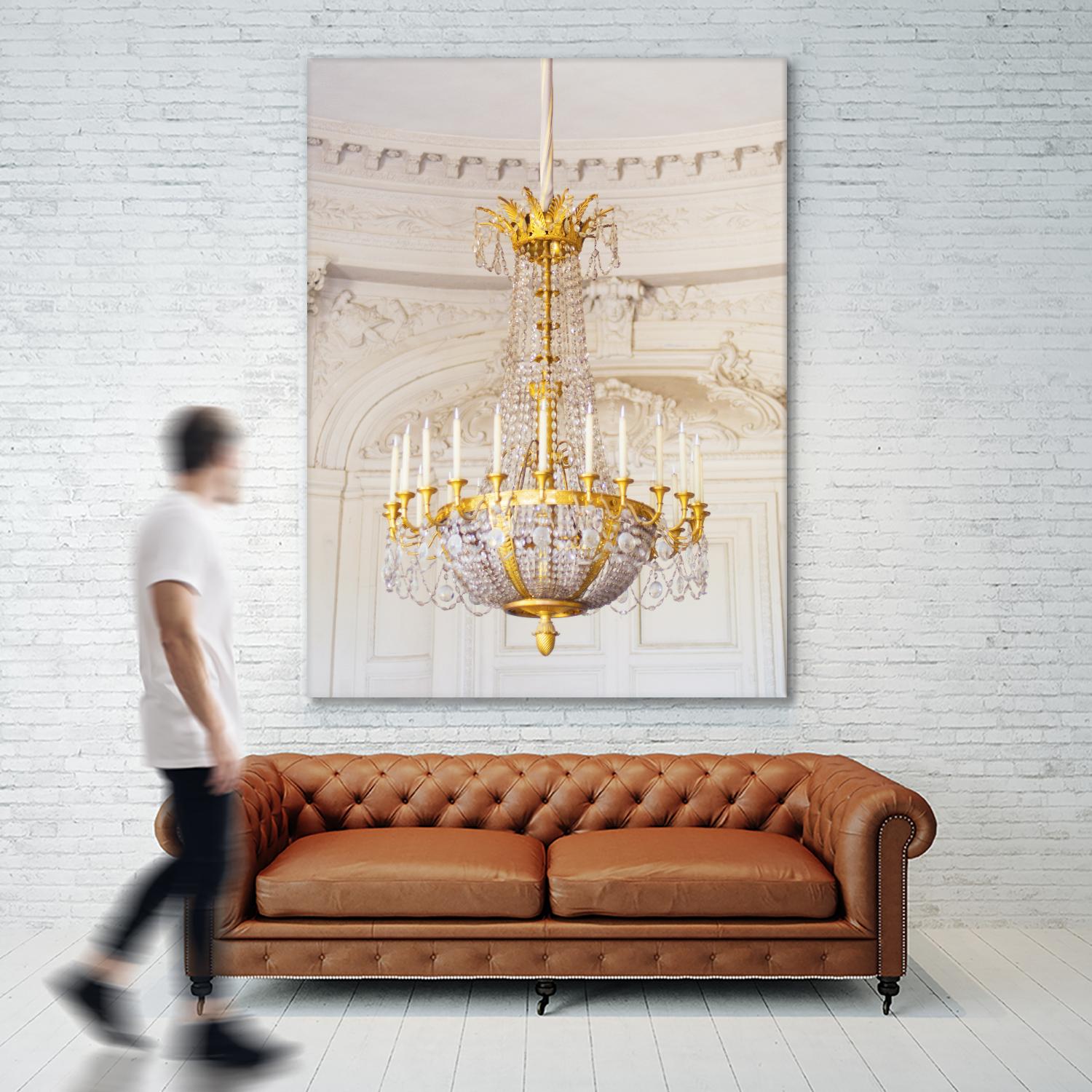 Versailles Chandelier III by Georgianna Lane on GIANT ART - gold architectural