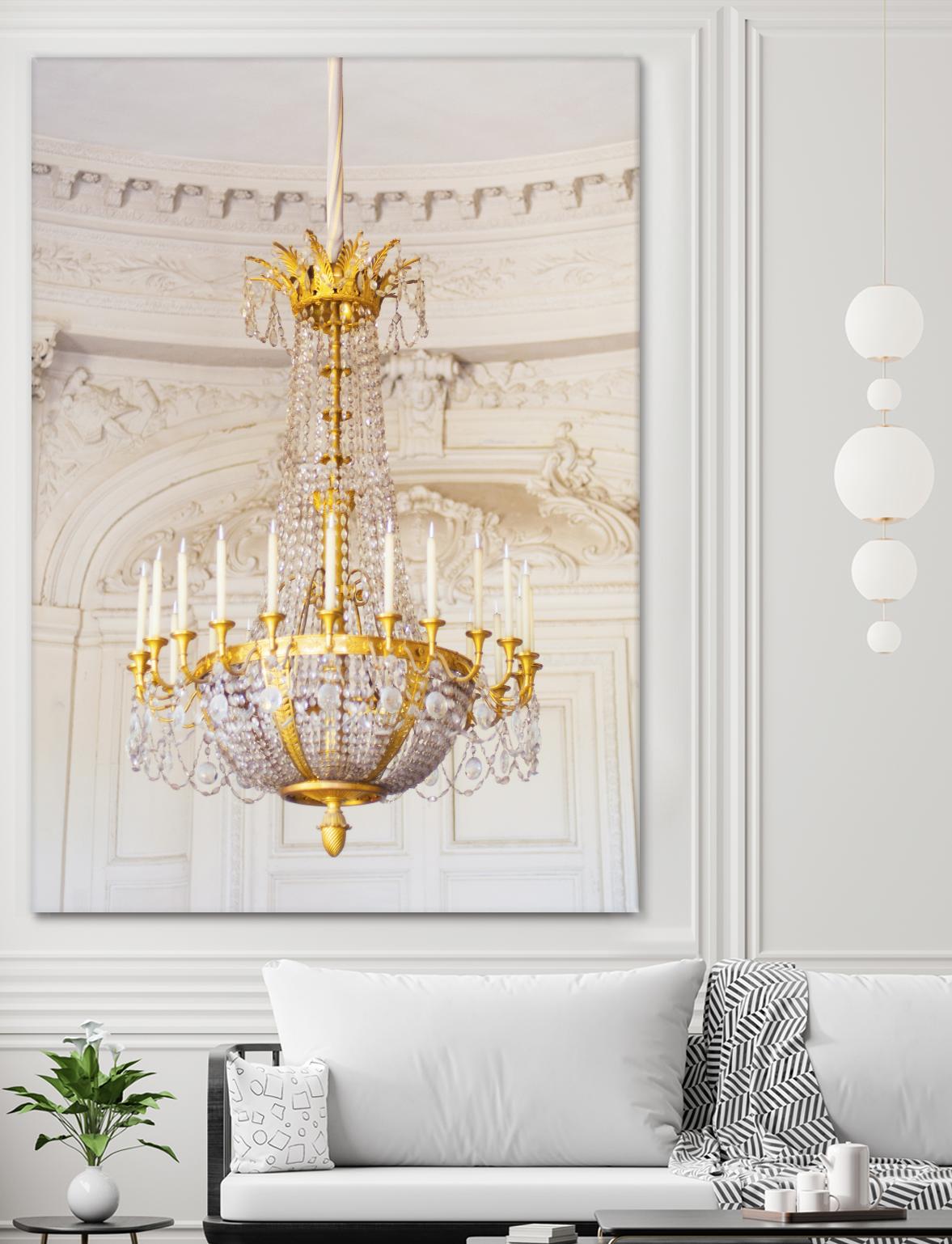 Versailles Chandelier III by Georgianna Lane on GIANT ART - gold architectural
