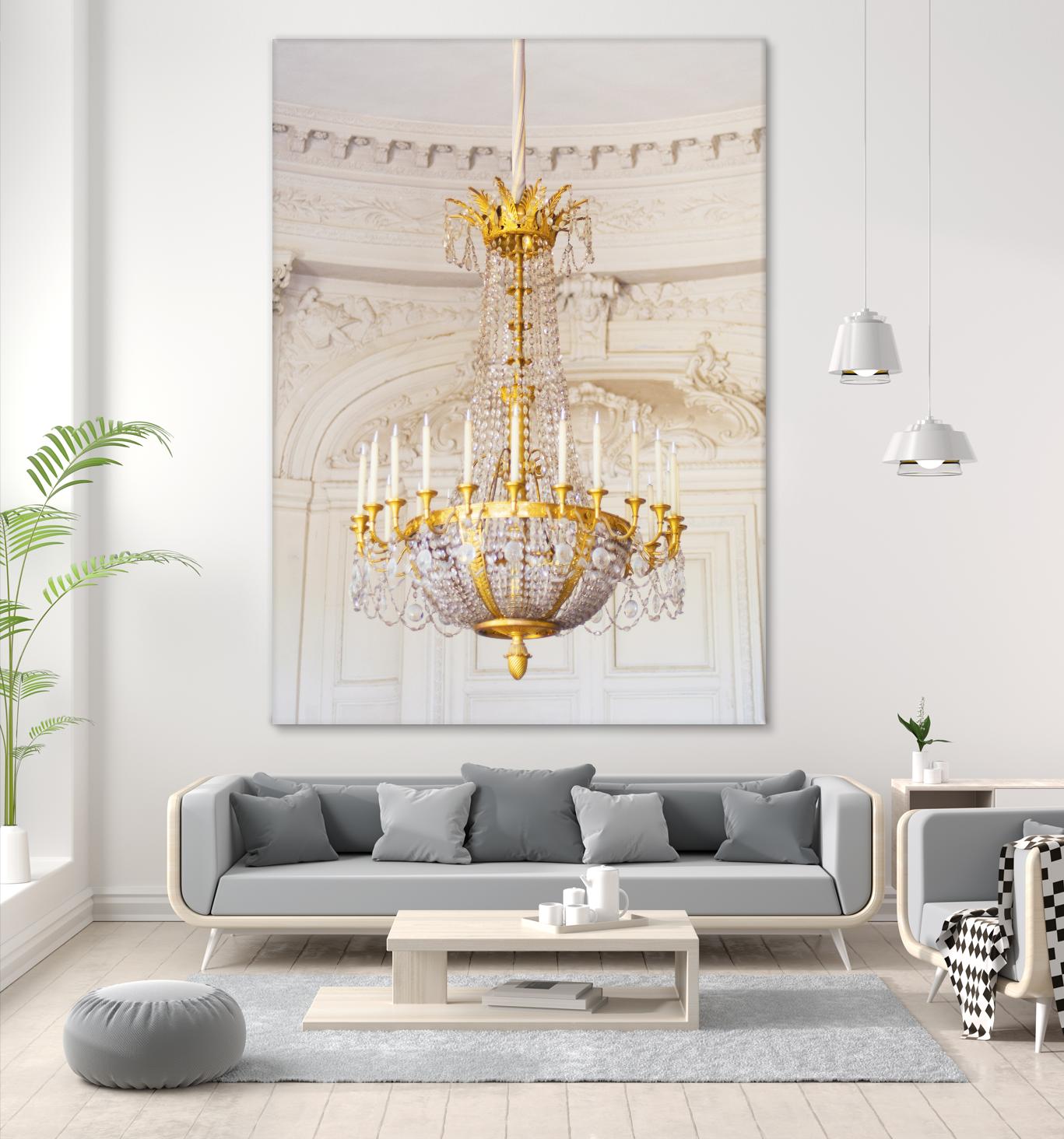 Versailles Chandelier III by Georgianna Lane on GIANT ART - gold architectural