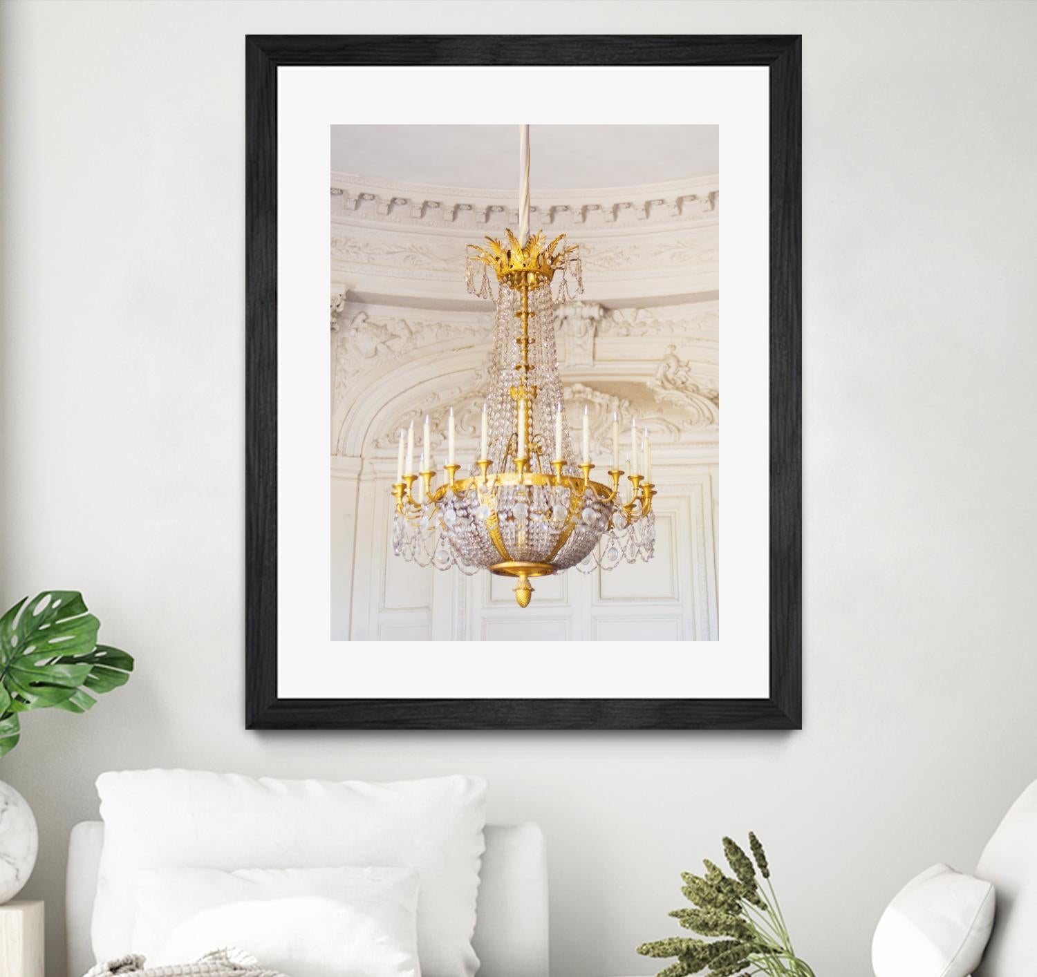 Versailles Chandelier III by Georgianna Lane on GIANT ART - gold architectural lustre