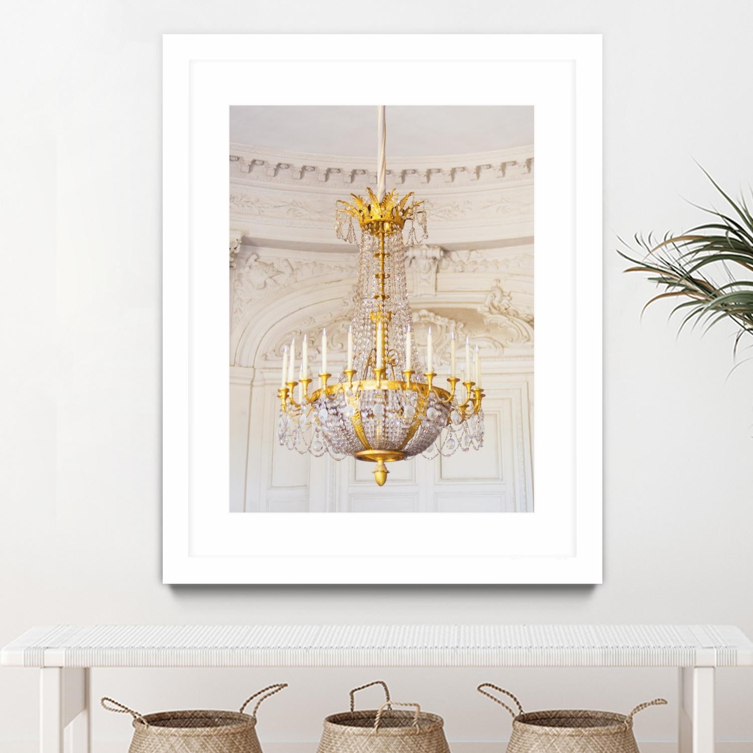Versailles Chandelier III by Georgianna Lane on GIANT ART - gold architectural lustre