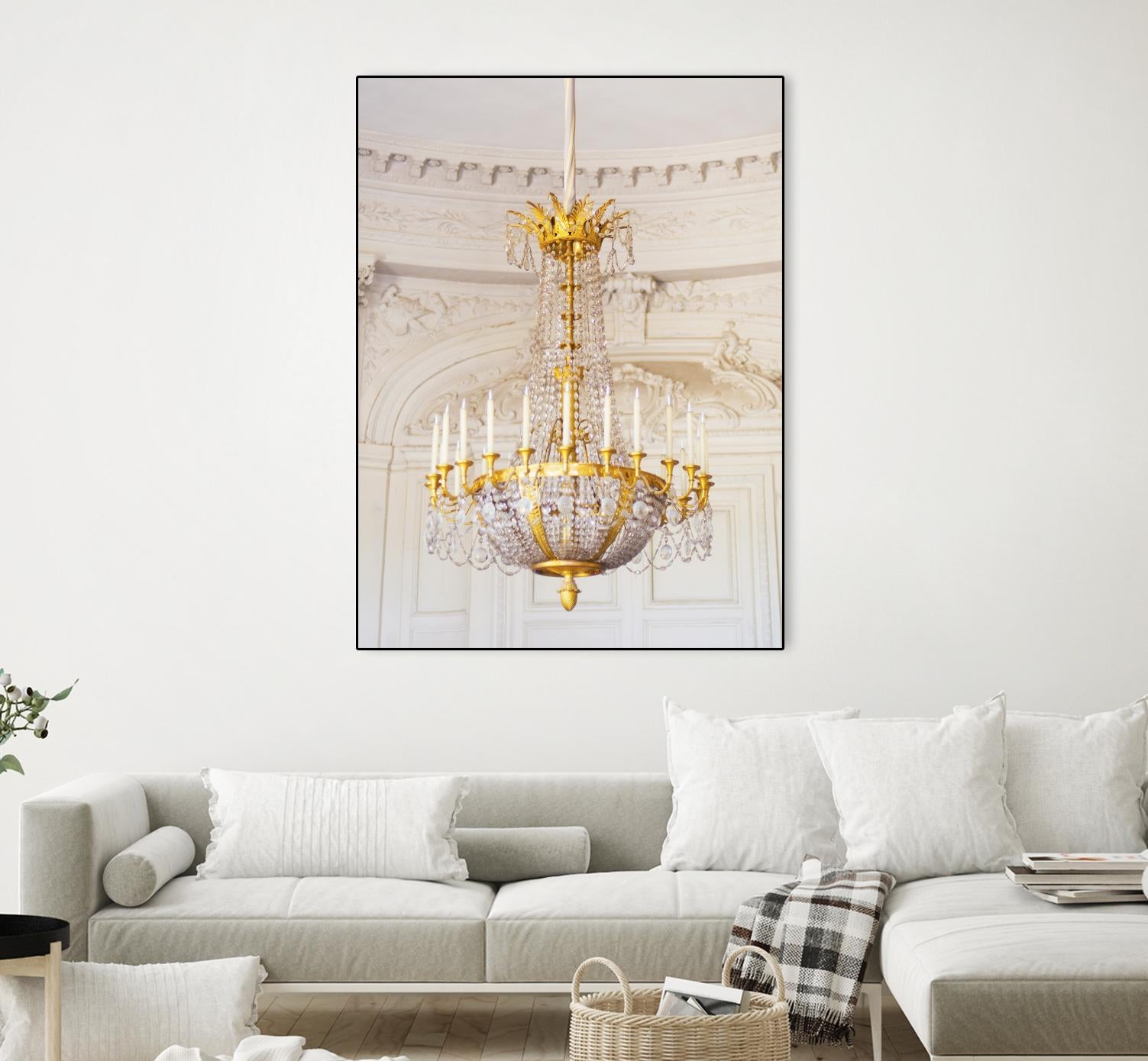 Versailles Chandelier III by Georgianna Lane on GIANT ART - gold architectural