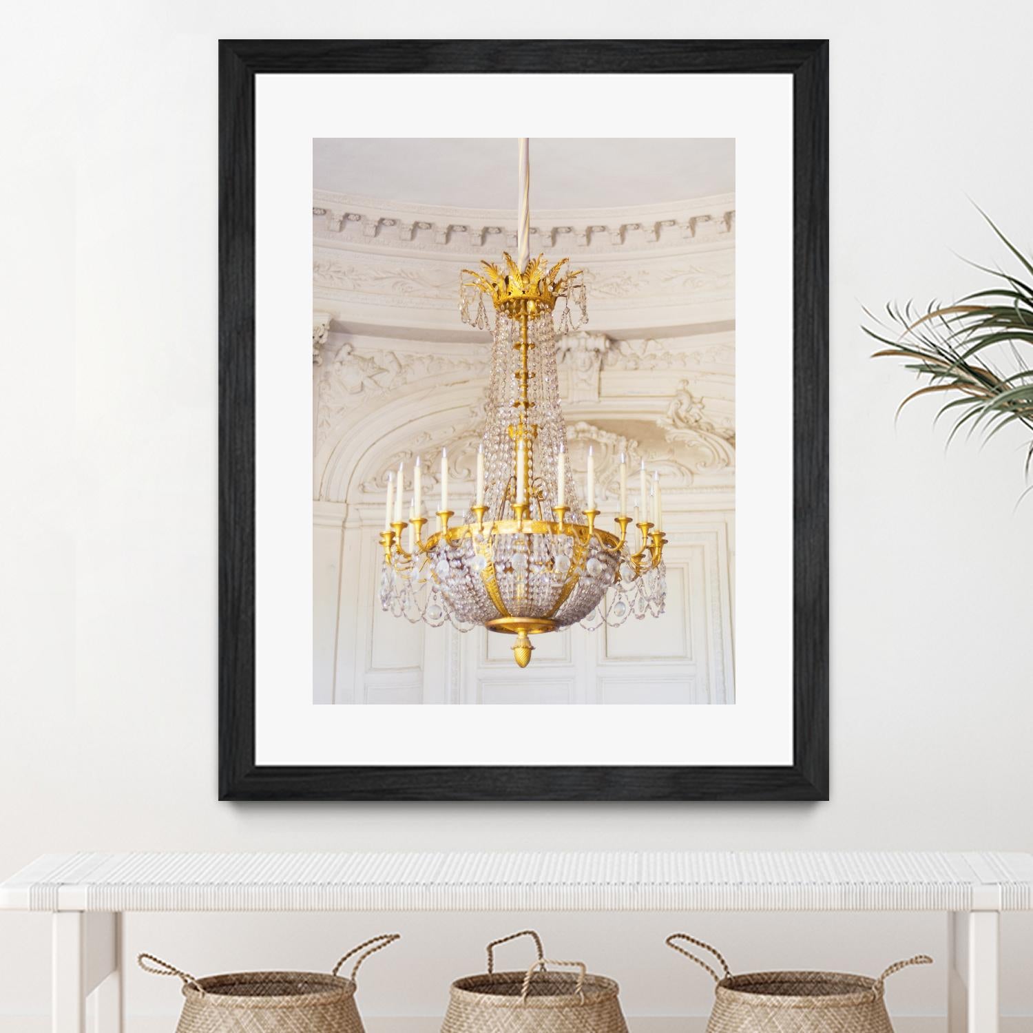 Versailles Chandelier III by Georgianna Lane on GIANT ART - gold architectural lustre