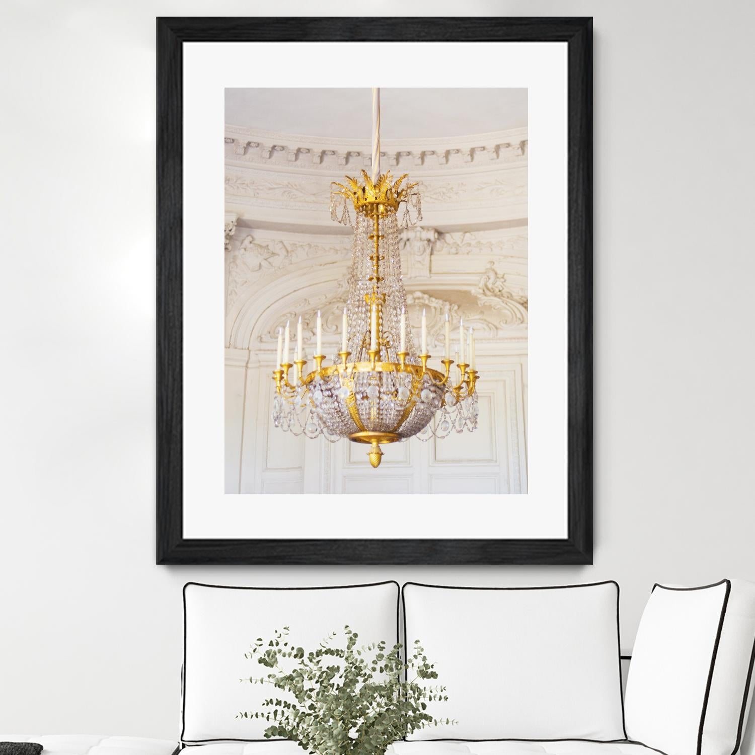 Versailles Chandelier III by Georgianna Lane on GIANT ART - gold architectural lustre