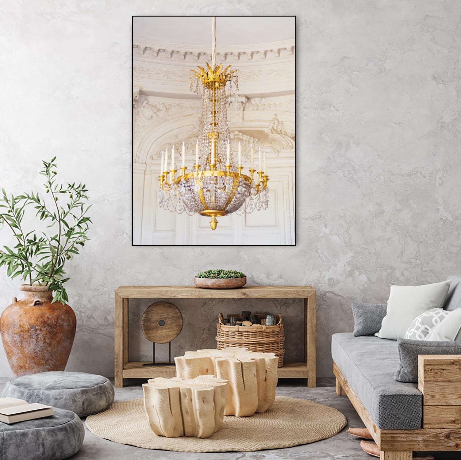 Versailles Chandelier III by Georgianna Lane on GIANT ART - gold architectural
