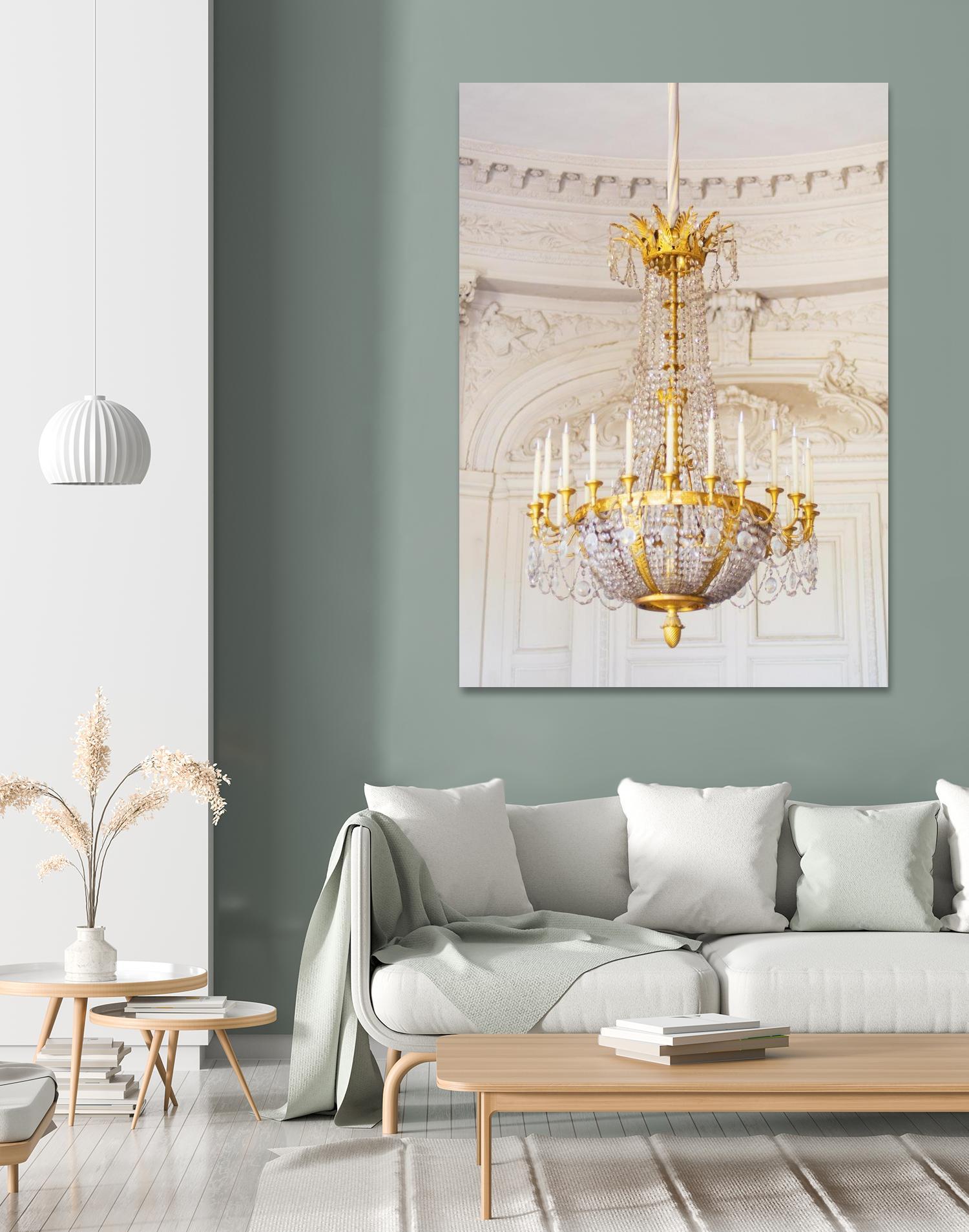 Versailles Chandelier III by Georgianna Lane on GIANT ART - gold architectural lustre