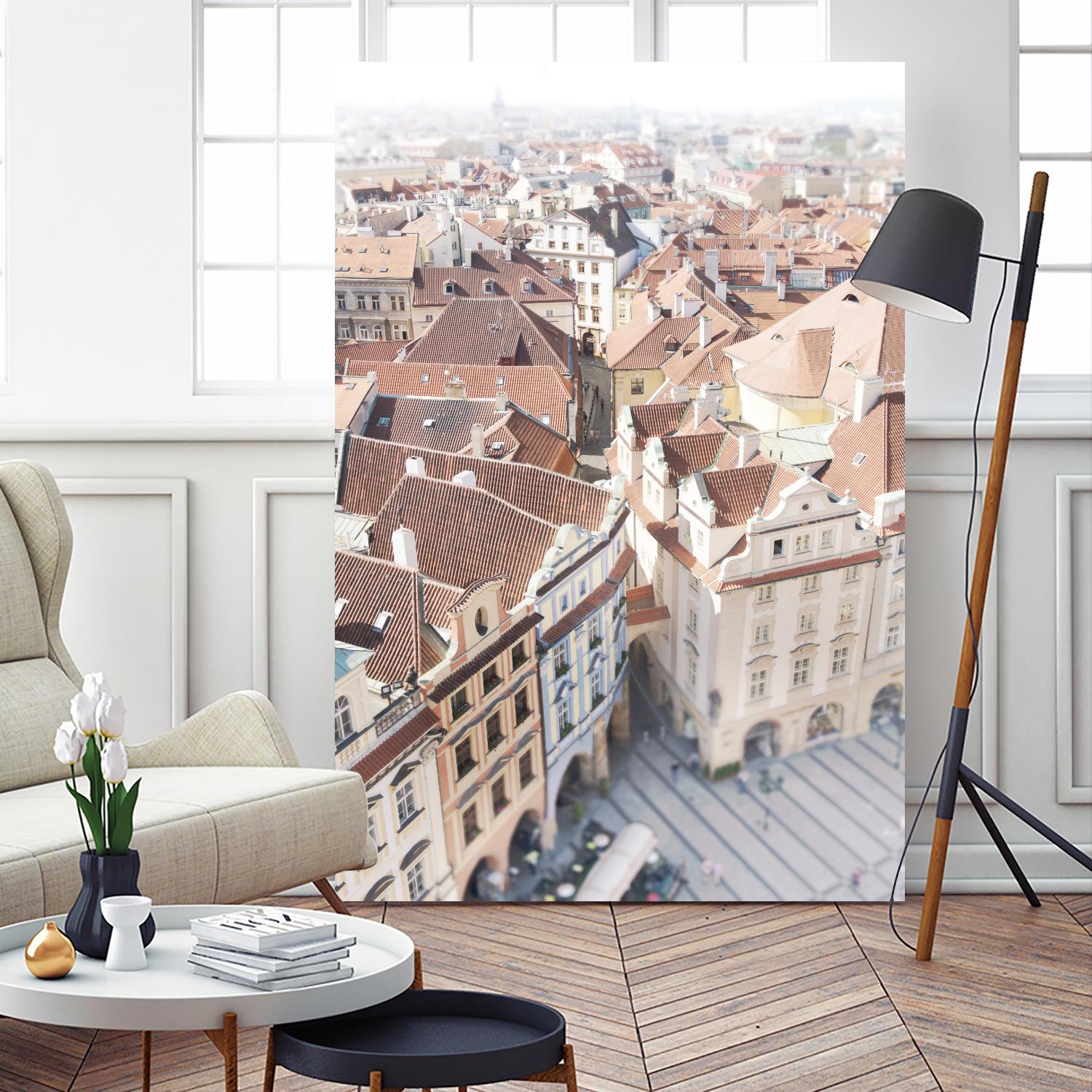 Prague by Georgianna Lane on GIANT ART - white city scene