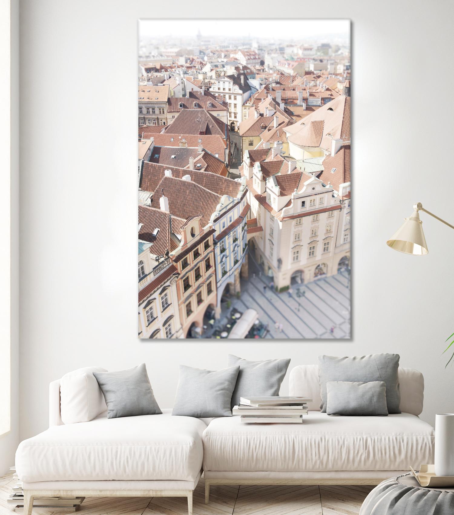 Prague by Georgianna Lane on GIANT ART - white city scene