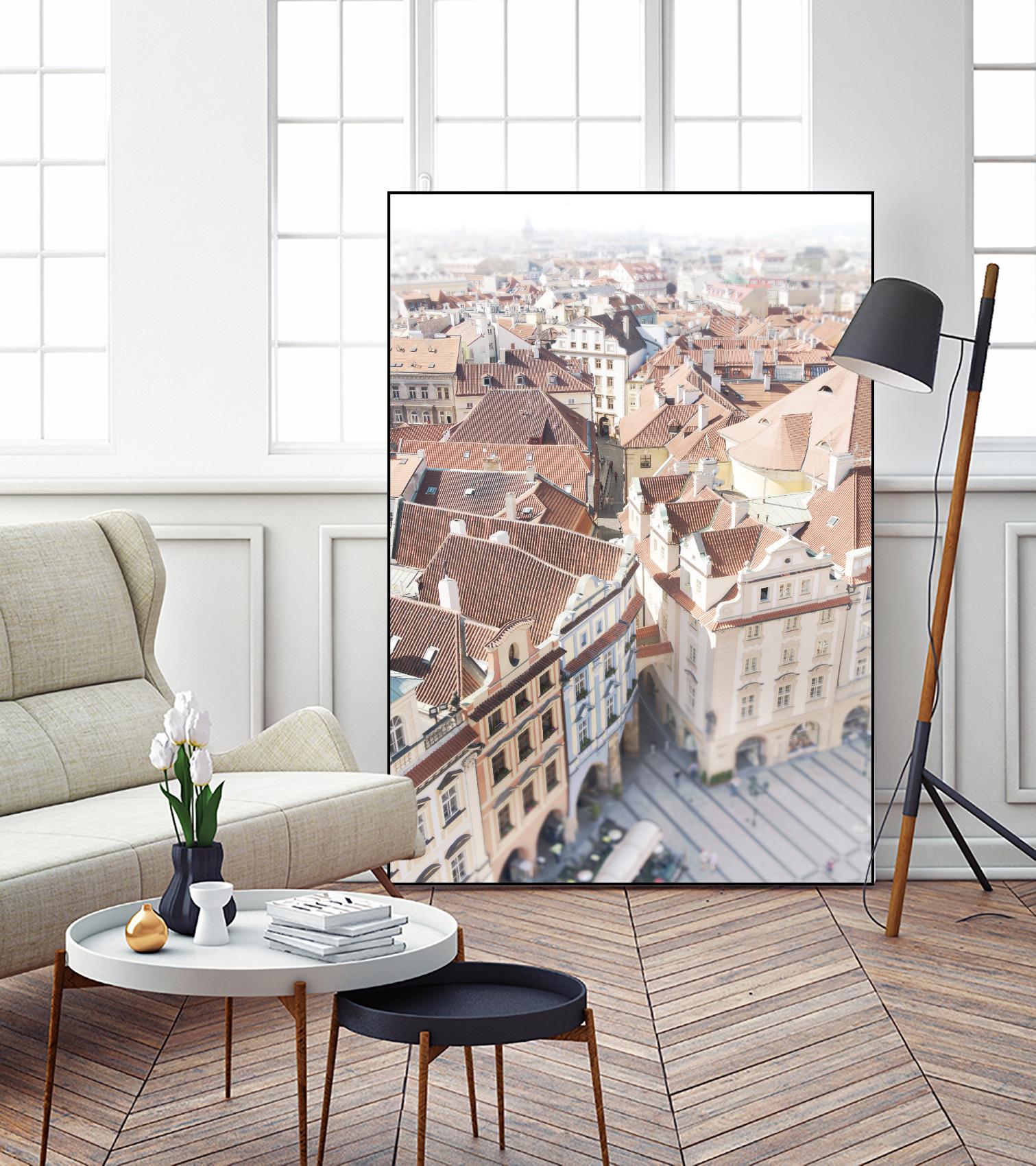 Prague by Georgianna Lane on GIANT ART - white city scene