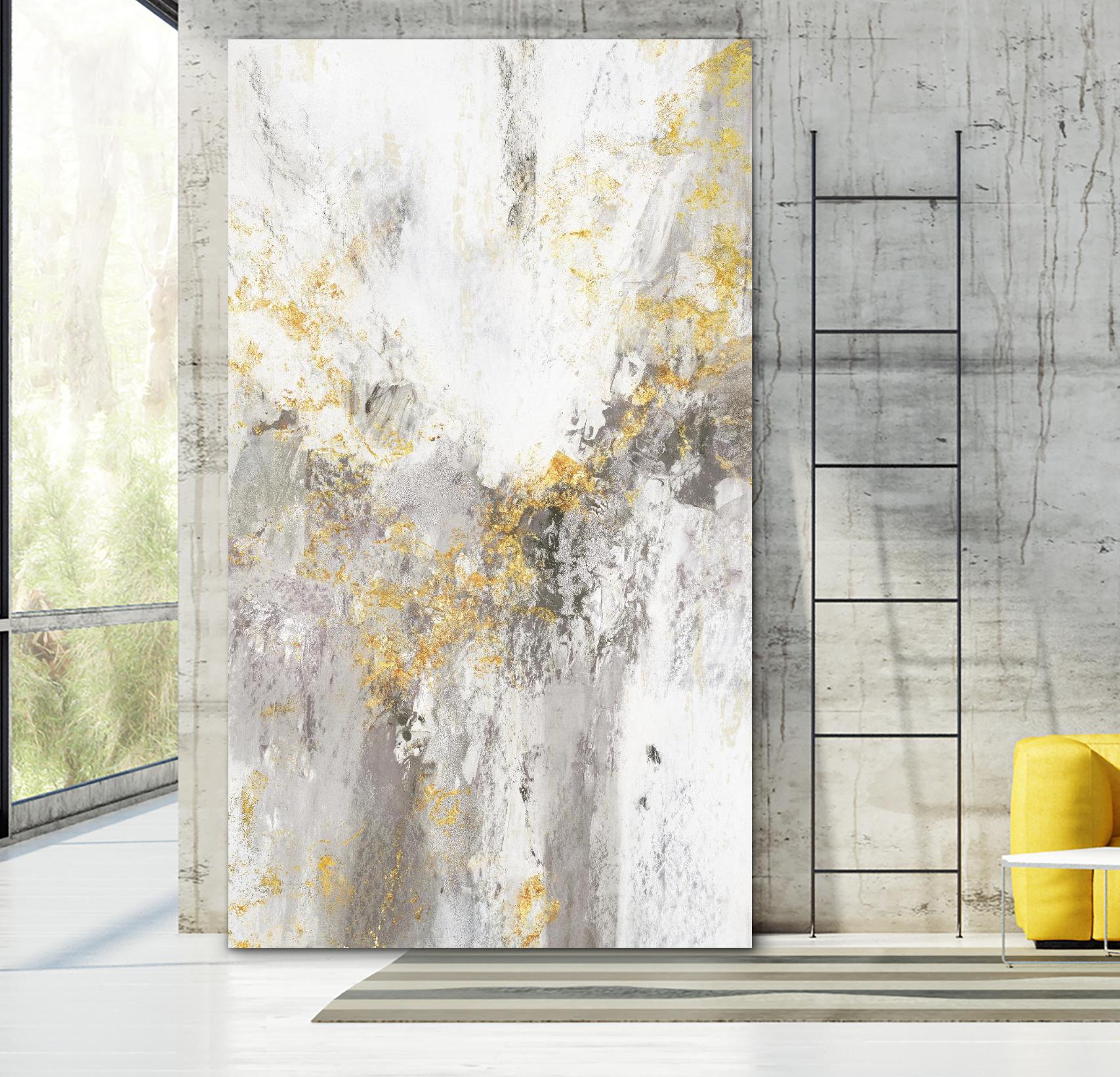 Flow White II by Jennifer Gardner on GIANT ART - grey abstract