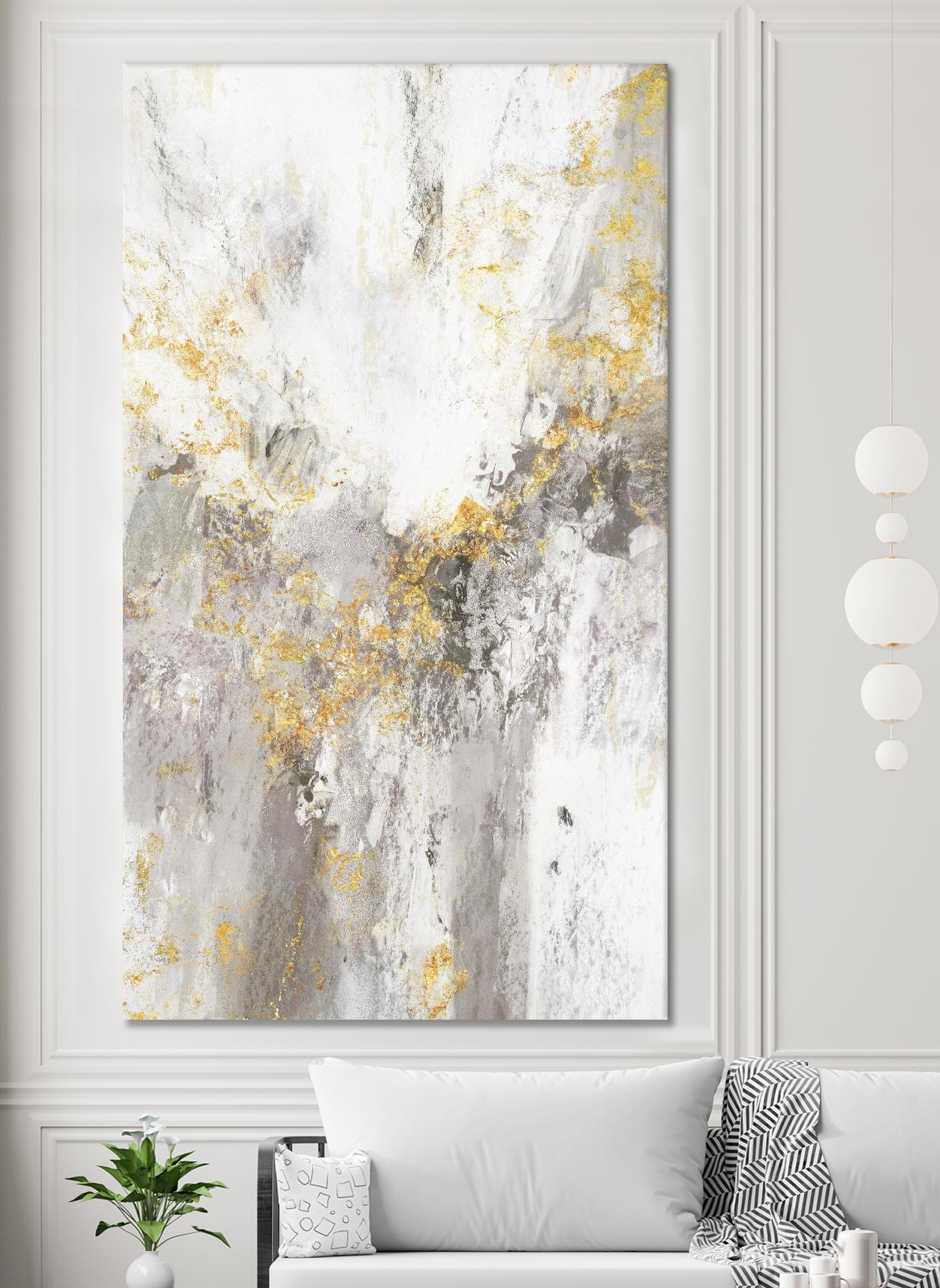Flow White II by Jennifer Gardner on GIANT ART - grey abstract