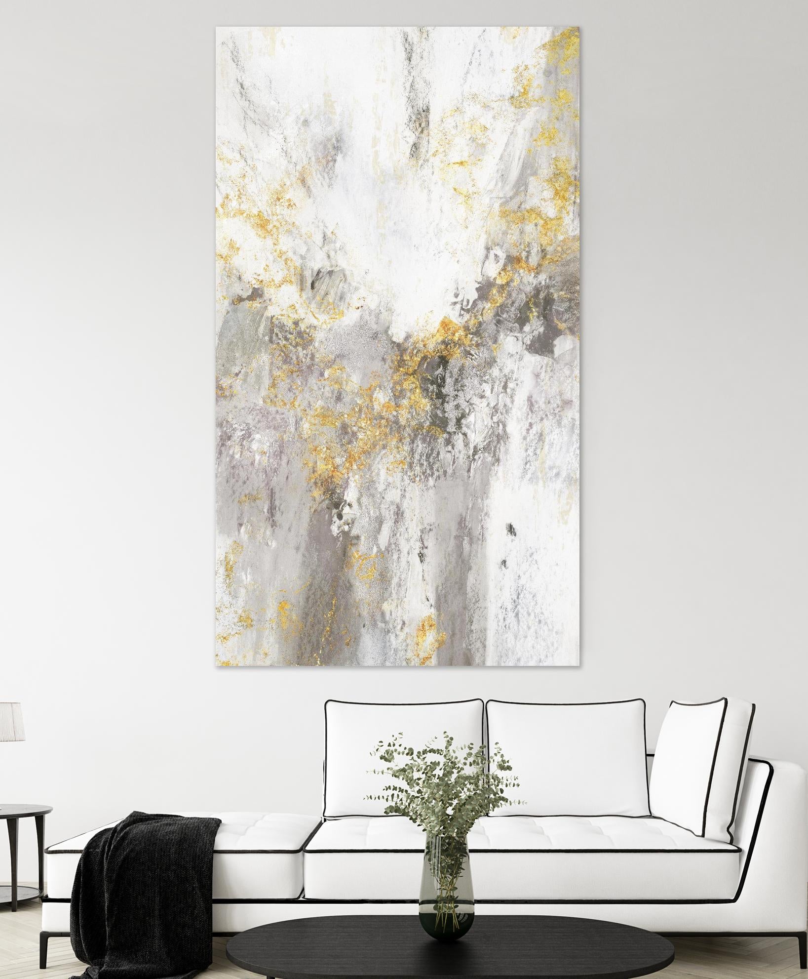 Flow White II by Jennifer Gardner on GIANT ART - grey abstract