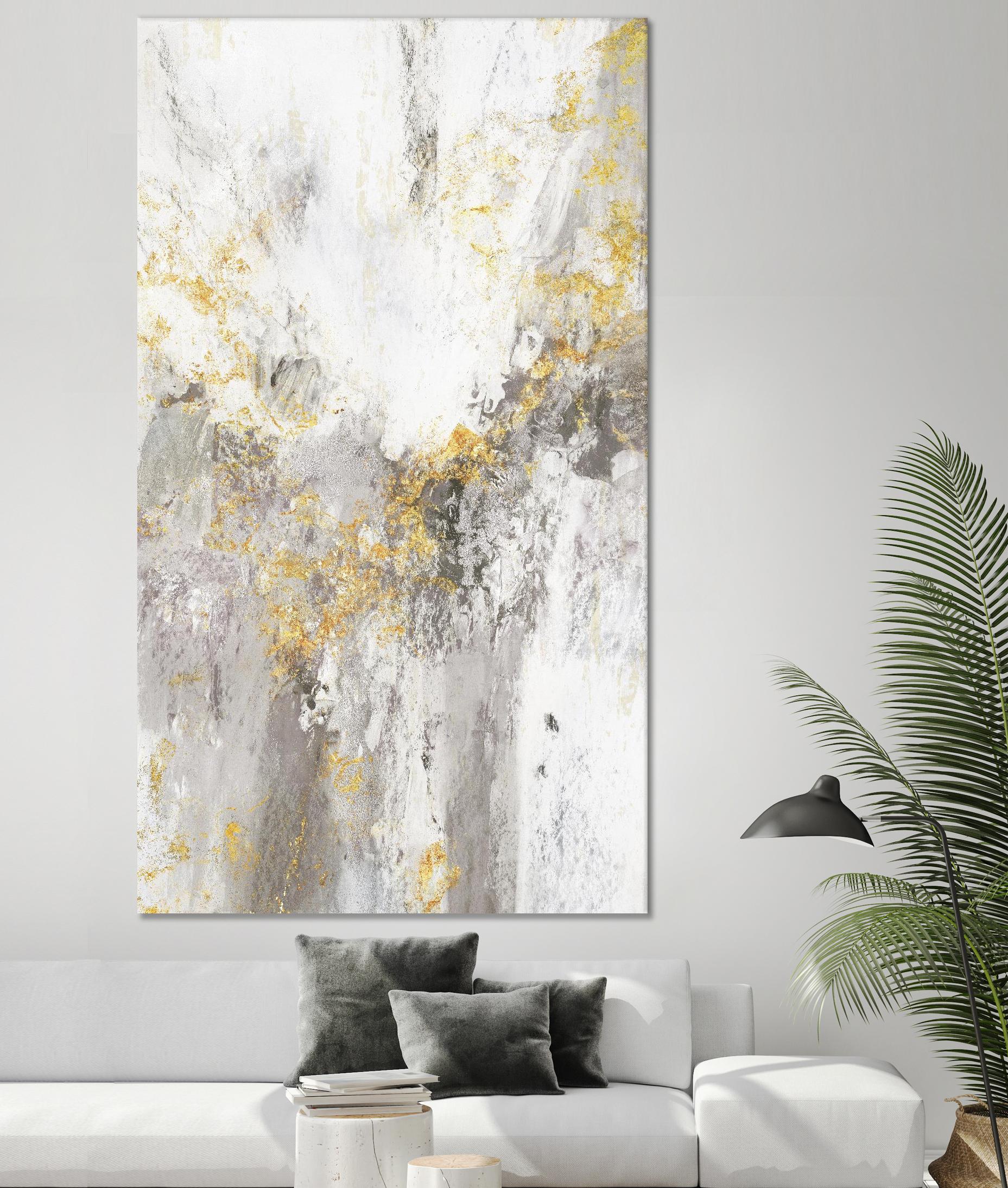 Flow White II by Jennifer Gardner on GIANT ART - grey abstract