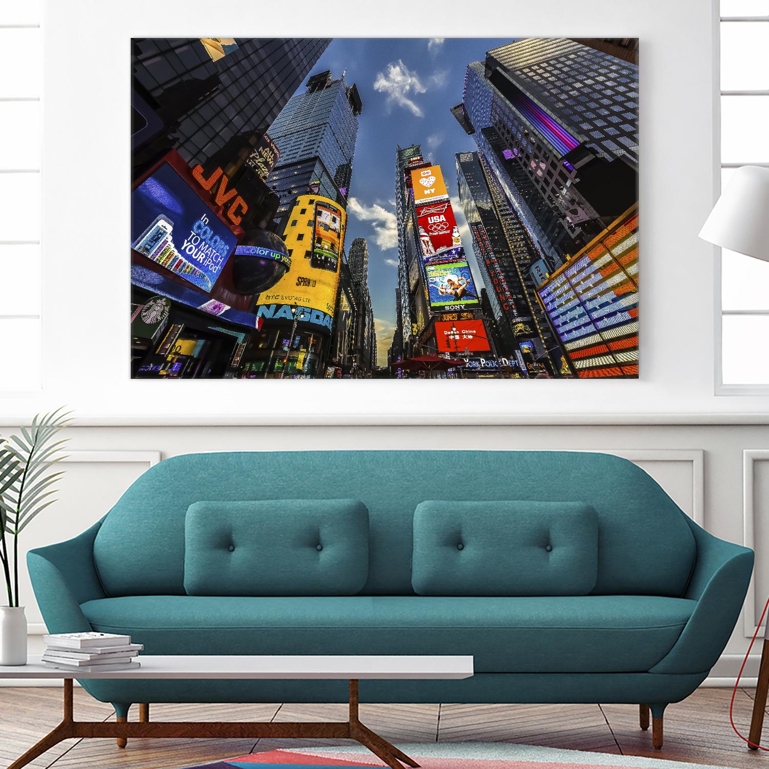 Times Square Towers by Guilliame Gaudet on GIANT ART - black city scene