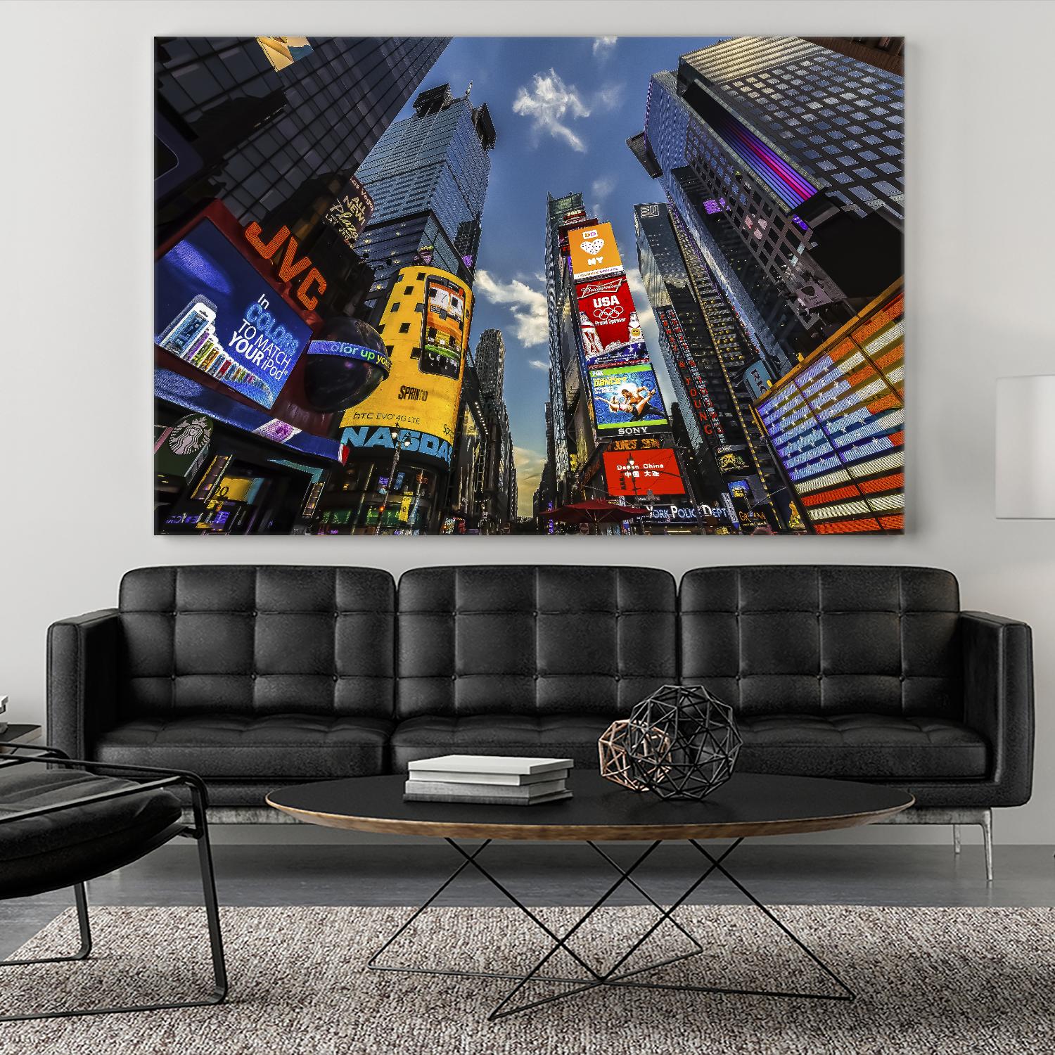 Times Square Towers by Guilliame Gaudet on GIANT ART - black city scene