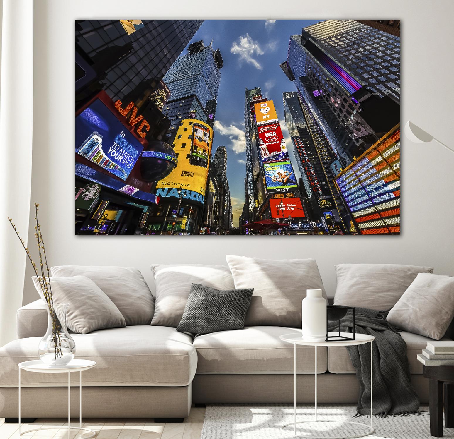 Times Square Towers by Guilliame Gaudet on GIANT ART - black city scene