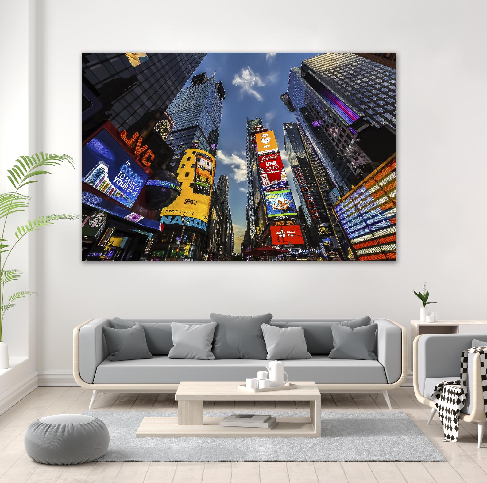 Times Square Towers by Guilliame Gaudet on GIANT ART - black city scene