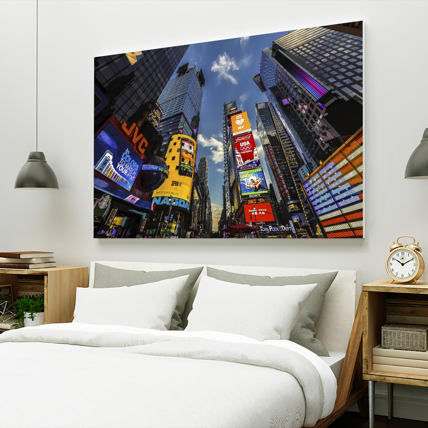 Times Square Towers by Guilliame Gaudet on GIANT ART - black city scene