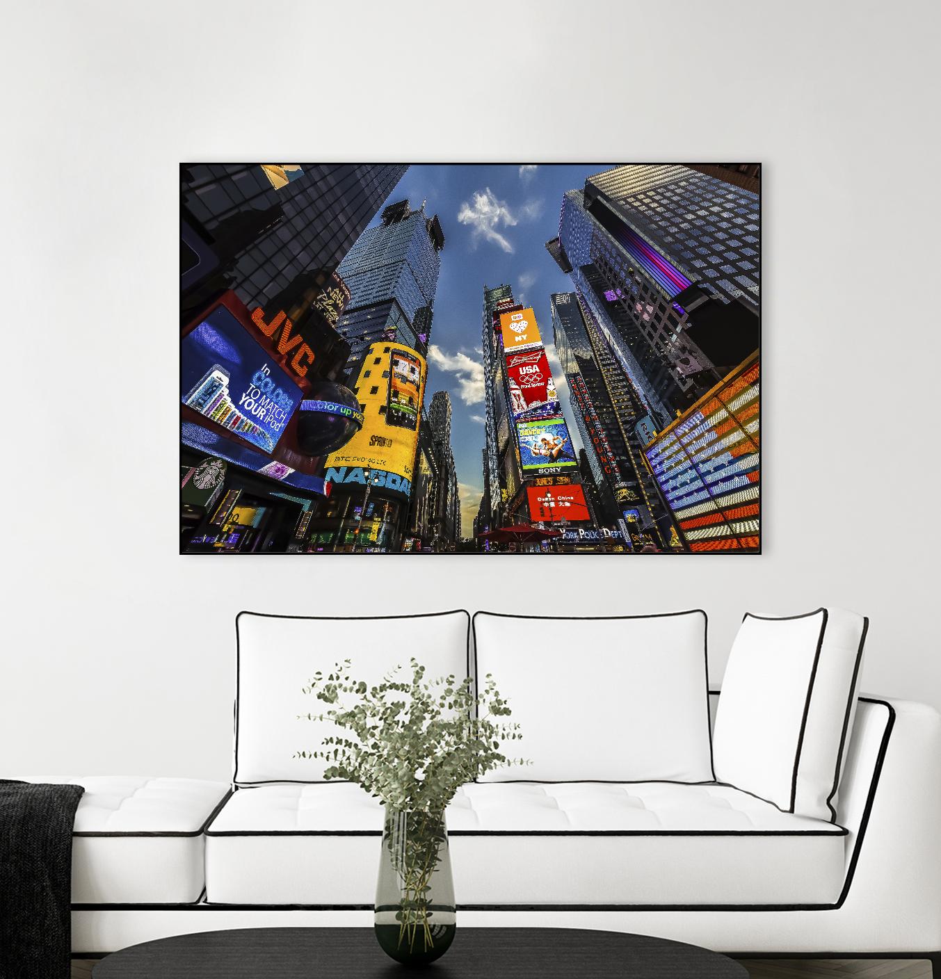 Times Square Towers by Guilliame Gaudet on GIANT ART - black city scene