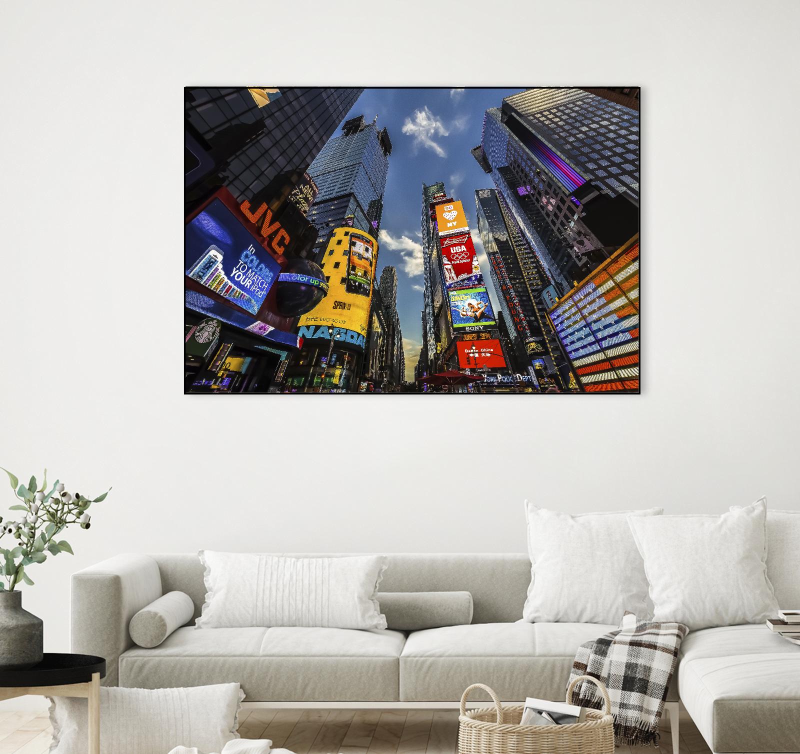 Times Square Towers by Guilliame Gaudet on GIANT ART - black city scene